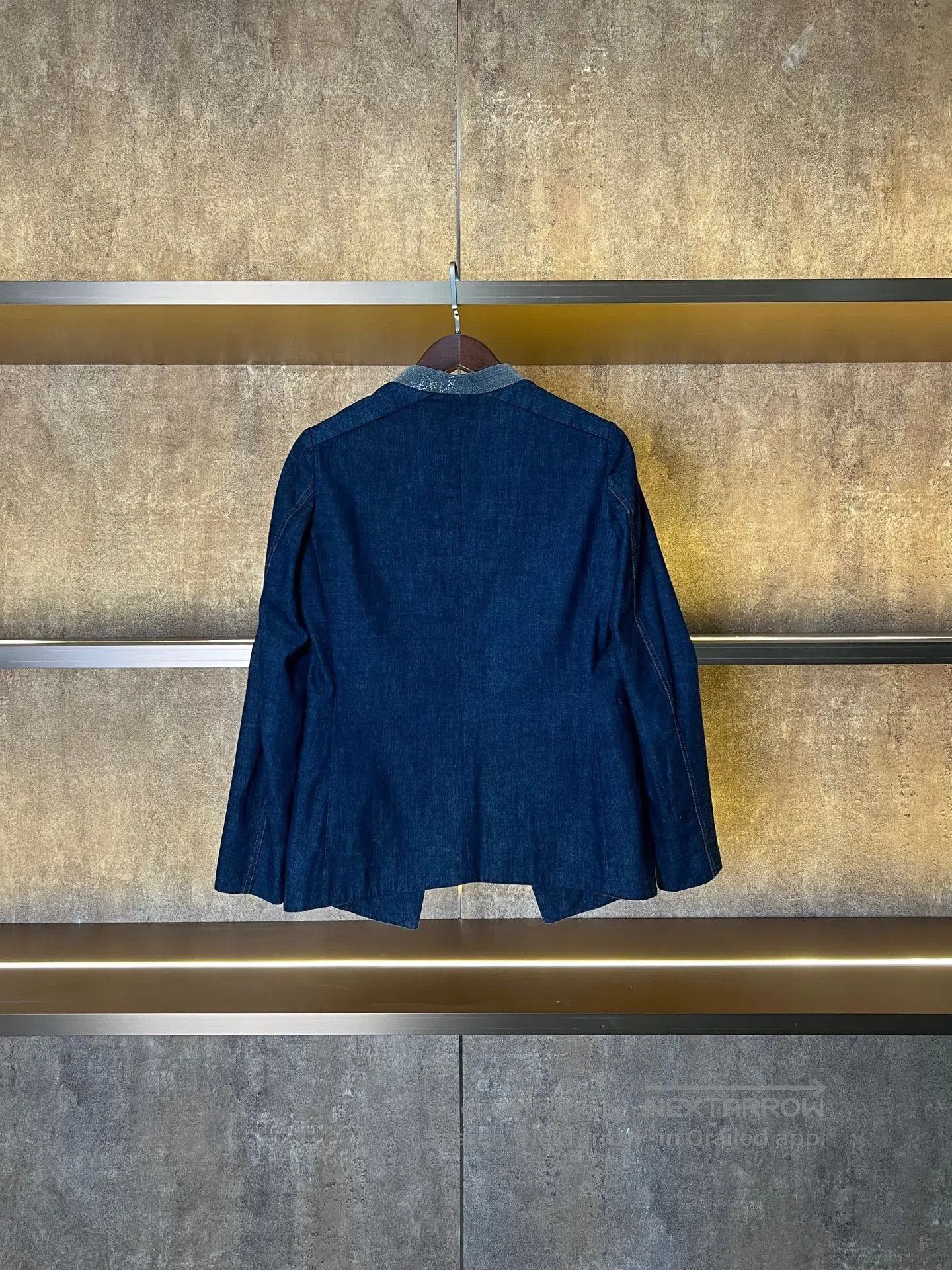 Brunello Cucinelli Brunello Cucinelli Beaded Denim Blazer. Size M / US 6-8 / IT 42-44 - 2 Thumbnail