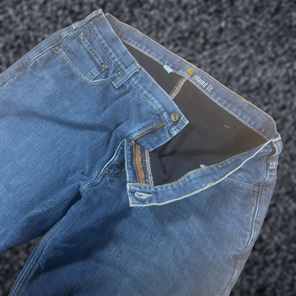Carhartt VINTAGE Carhartt Jeans Denim Lined Quilted Quilt 40x34 Medium Blue Straight Mens Y2K Regular Inseam 34 Accessories: None Size US 40 / EU 56 - 1 Thumbnail
