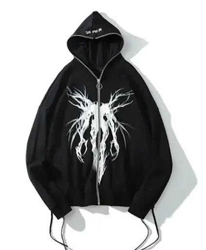 Japanese Brand Hoodie BLACK FRIDAY SALE Gothic Print Zip Up Hoodie Size US S / EU 44-46 / 1 - 1 Thumbnail