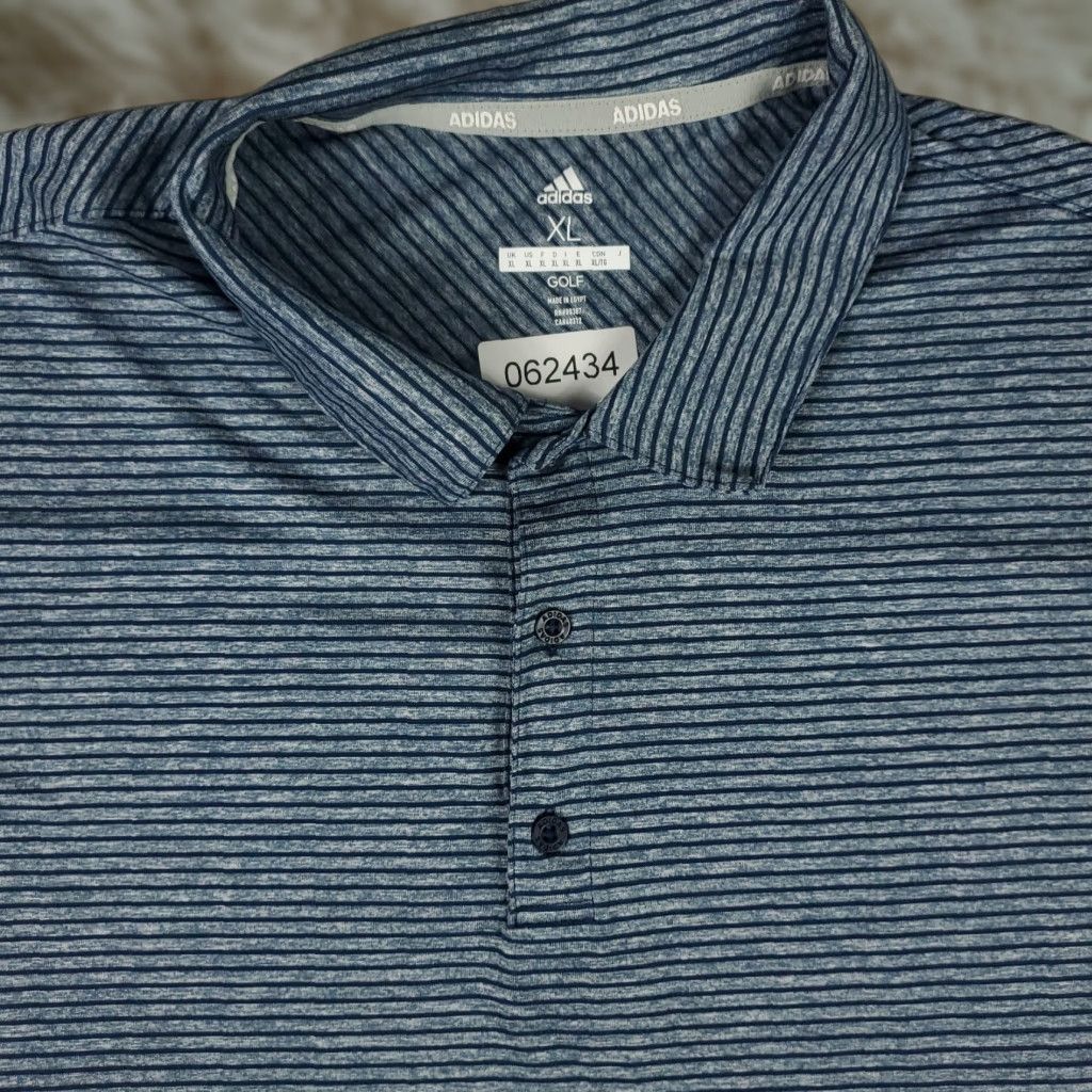 Adidas Adidas Polo Shirt Mens XL Blue Striped Casual Golf Short Sleeve Polo Shirt Adidas (Vintage: No) Mens XL Blue Striped Polo Shirt Size US XL / EU 56 / 4 - 1 Thumbnail
