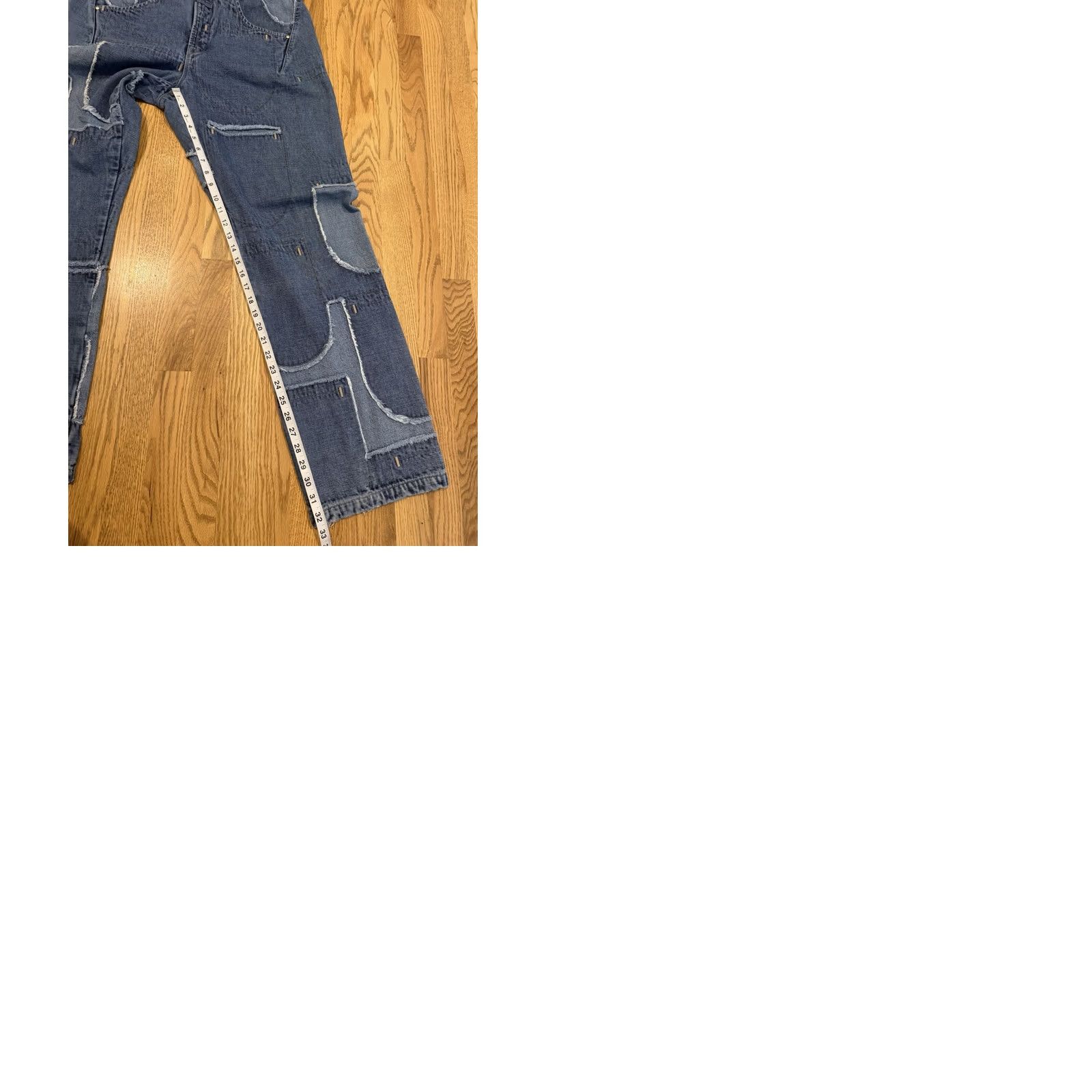Denime VINTAGE Girbaud Denim Jeans Men’s 36 34x32.5 Patchwork Wide-Leg 90s Hip Hop Vintage Baggy Size US 36 / EU 52 - 9 Thumbnail