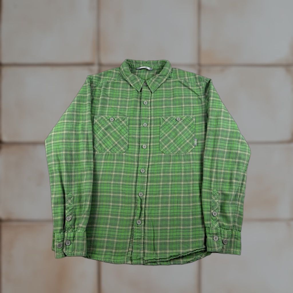 Vintage Stio Flannel Shirt Men M Green Plaid Button-Up Cotton USA Long Sleeve Regular Size Size US M / EU 48-50 / 2 - 1 Thumbnail