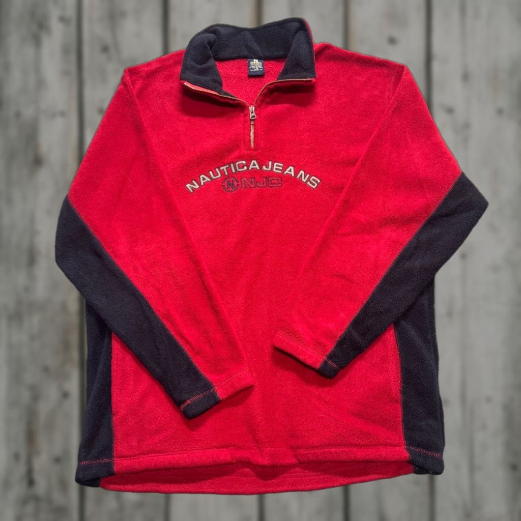 Nautica VINTAGE Nautica Sweatshirt Pullover 90s Red Men's Large L USA Made 1/4 Zip Fleece Size US L / EU 52-54 / 3 - 1 Thumbnail