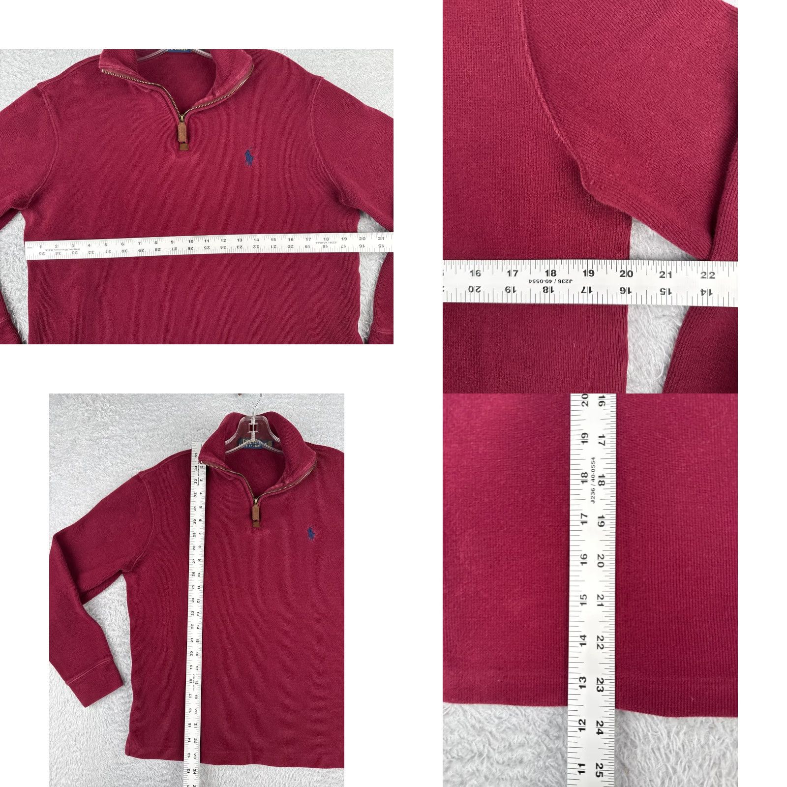 Ralph Lauren Polo Ralph Lauren Sweater Adult Medium Red 1/4 Zip Mock Neck Long Sleeve Shirt Mens Regular Size US M / EU 48-50 / 2 - 8 Thumbnail