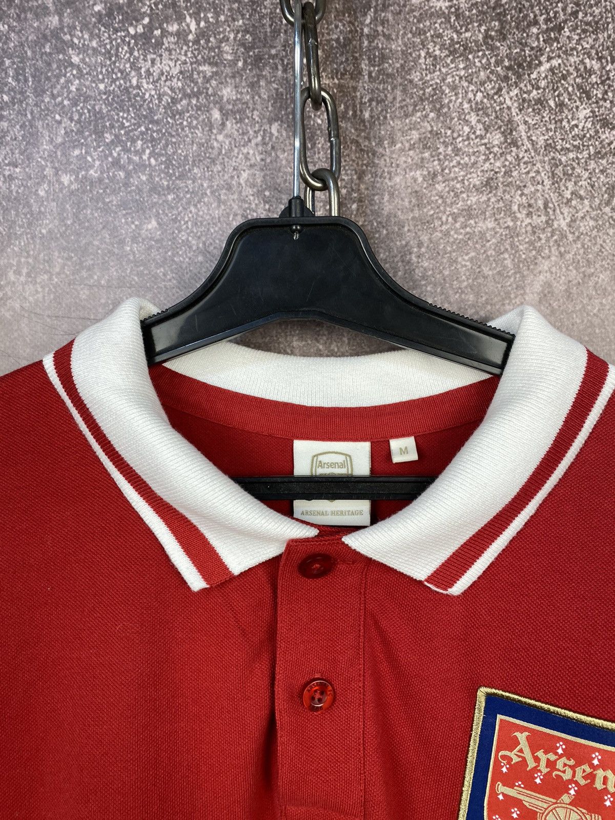 Nike × Vintage Vintage Arsenal JVC 98/99 Home Soccer Polo Size US M / EU 48-50 / 2 - 5 Thumbnail