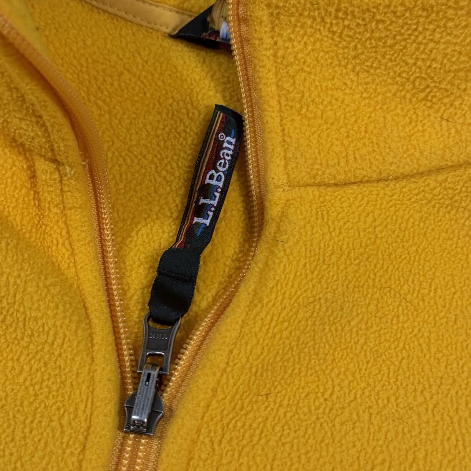 L.L. Bean Vintage 90s Y2K L.L. Bean Fleece Yellow Jacket Gorpcore Size US L / EU 52-54 / 3 - 2 Thumbnail