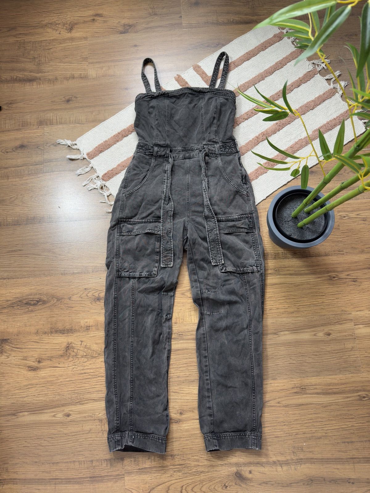 Free People VINTAGE FREE PEOPLE WASHED DENIM 2000s OVERALLS SUIT PANTS Size M / US 6-8 / IT 42-44 - 1 Thumbnail
