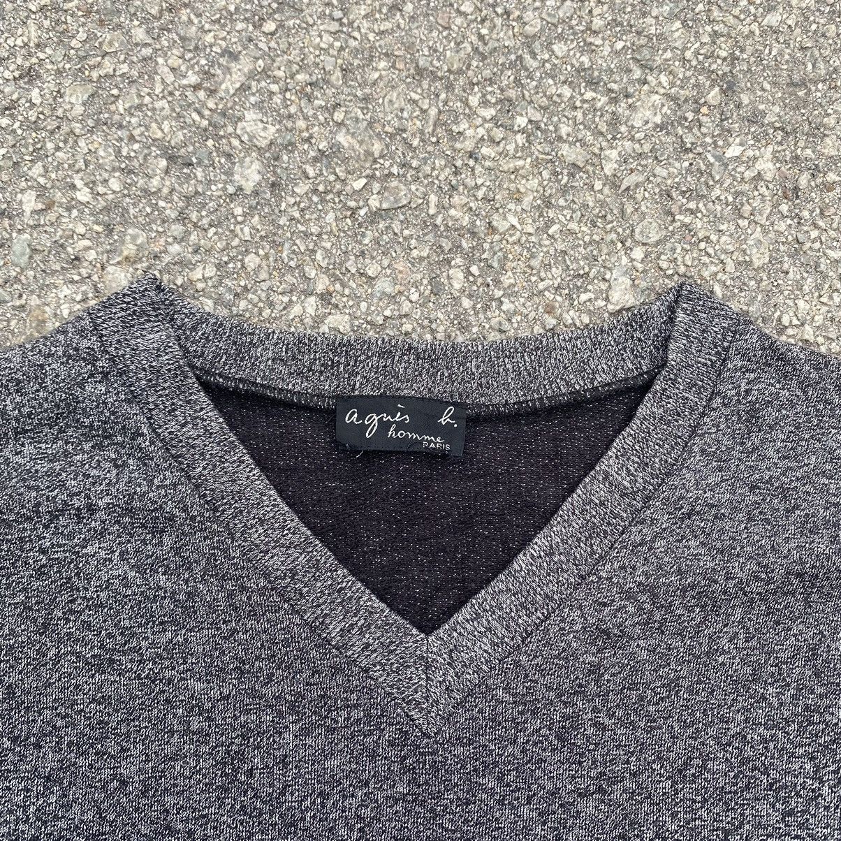 トップス 90s agnes b homme V neck knit sweater Agnes B. Homme Knit Sweater Old French V-neck (Thick 2 Wool
