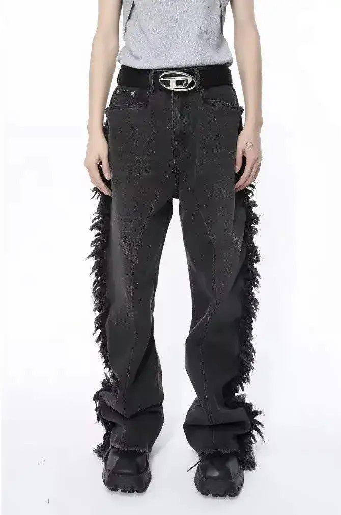 Japanese Brand Design Streetwear Splicing Distressed Jeans Pants Size US 30 / EU 46 - 1 Thumbnail