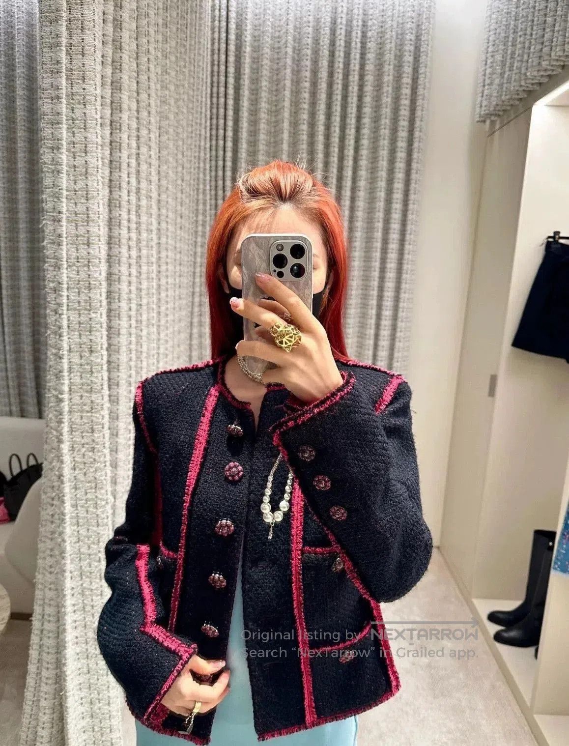 Chanel Chanel 22K Black Pink Four-Pocket Jacket. Size XXS / US 00 / IT 34 - 5 Thumbnail