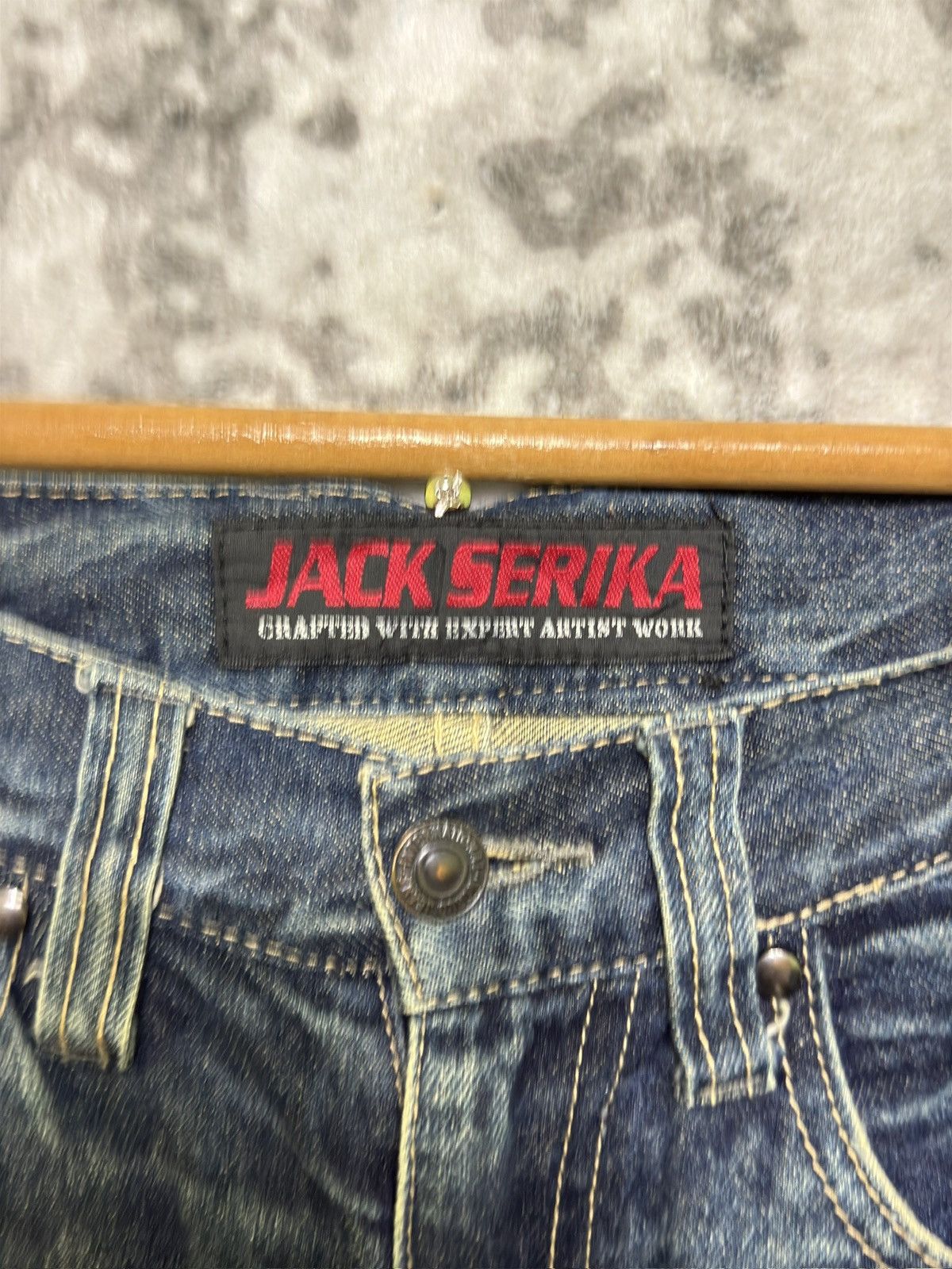 Hysteric Glamour Rare Flare Jack Serika Low Rise Denim Angel Wing Back Print Size US 30 / EU 46 - 9 Thumbnail