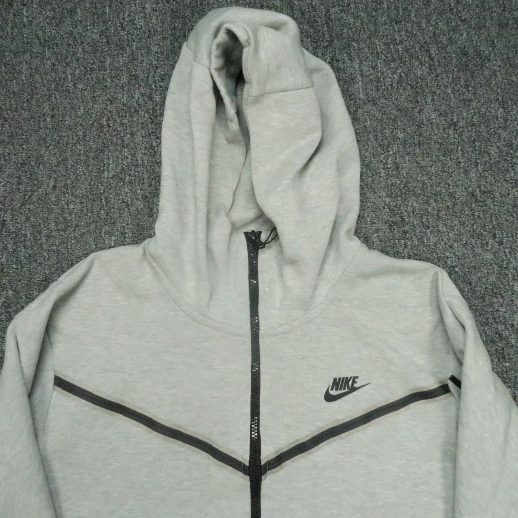 Nike Nike Hoodie Mens Large Gray NSW Tech Fleece Windrunner Full Zip Hooded Jacket Size US L / EU 52-54 / 3 - 2 Thumbnail