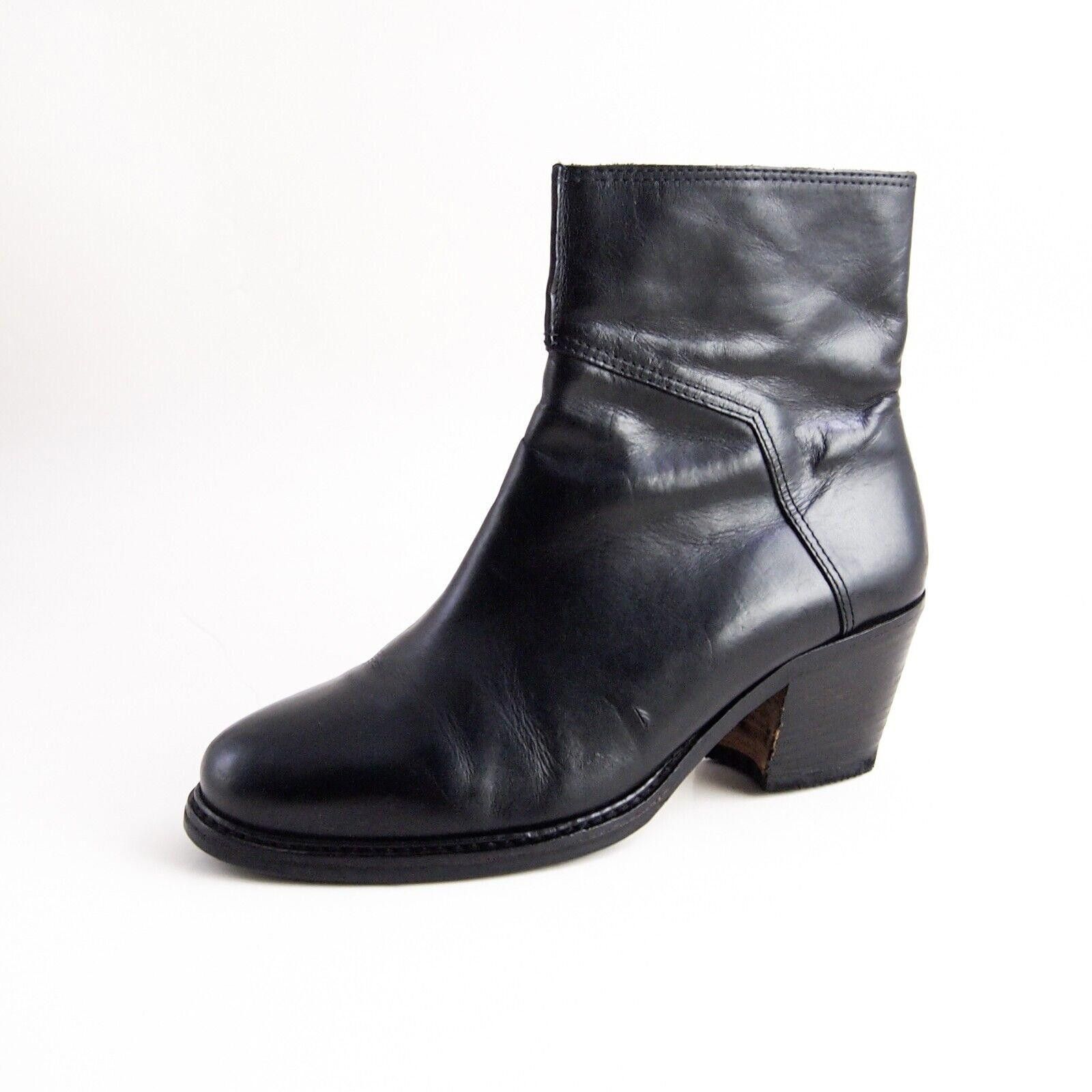 Hugo Boss Hugo Boss Ankle Boots Black Leather Womens US 8.5 EU 38.5 Size US 8.5 / IT 38.5 - 1 Thumbnail
