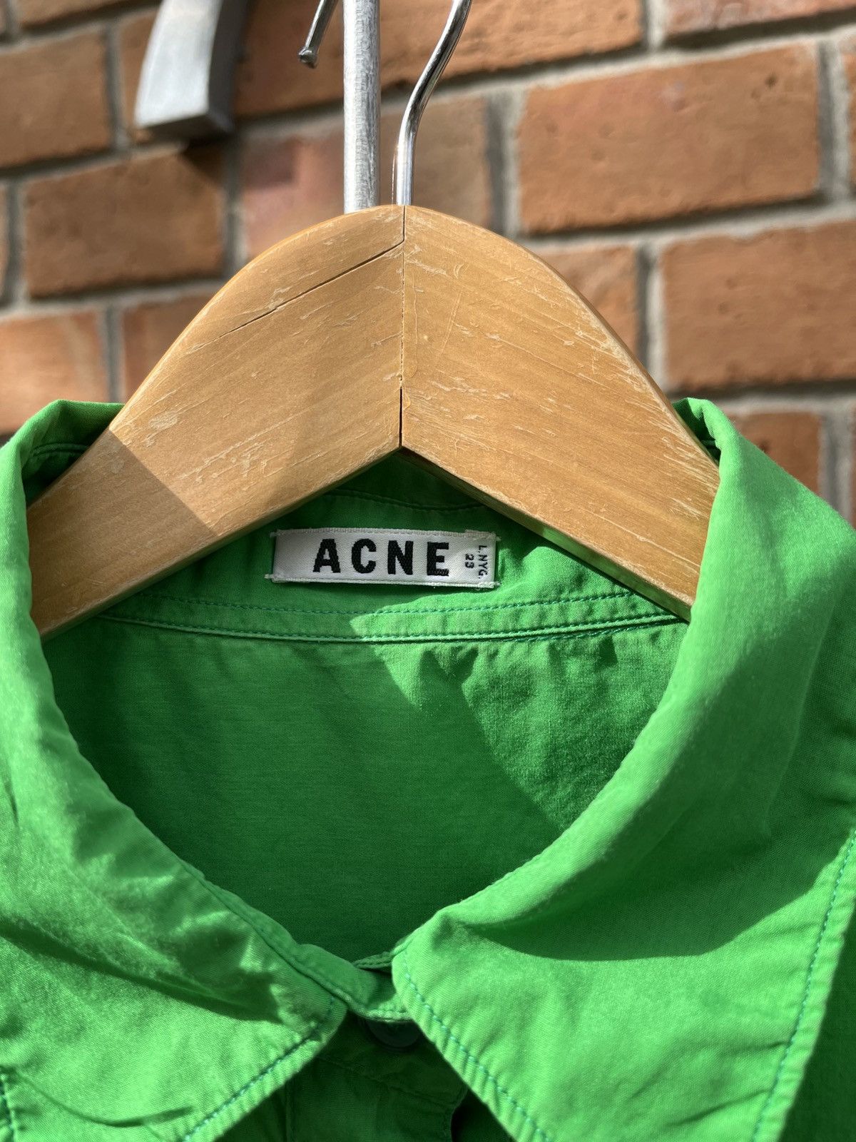 Acne Studios Acne Studios Green Button-Up Shirt Size M / US 6-8 / IT 42-44 - 3 Thumbnail