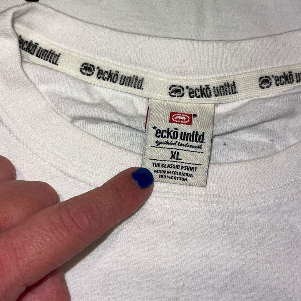 Ecko Unltd. Ecko Unltd Rhino Logo Tee XL Thrashed Streetwear Ripped Y2K Size US XL / EU 56 / 4 - 13 Thumbnail