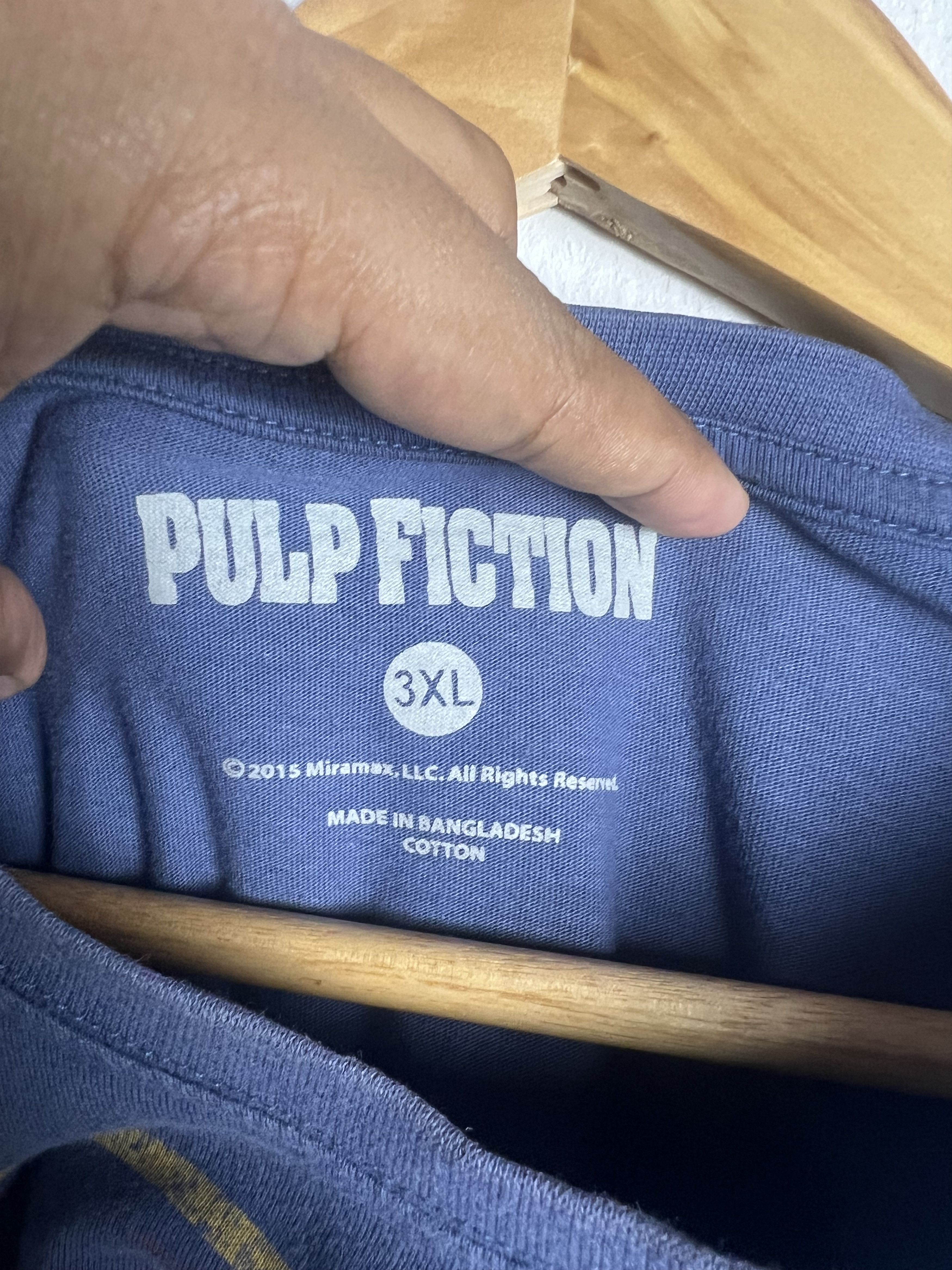 Vintage Pulp Fiction Movie Hit Tee Size US XXL / EU 58 / 5 - 9 Thumbnail