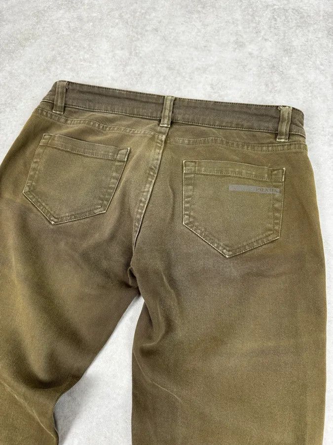 Prada 2000s Prada Khaki Green Zip Slim Pants Size US 28 / EU 44 - 7 Thumbnail