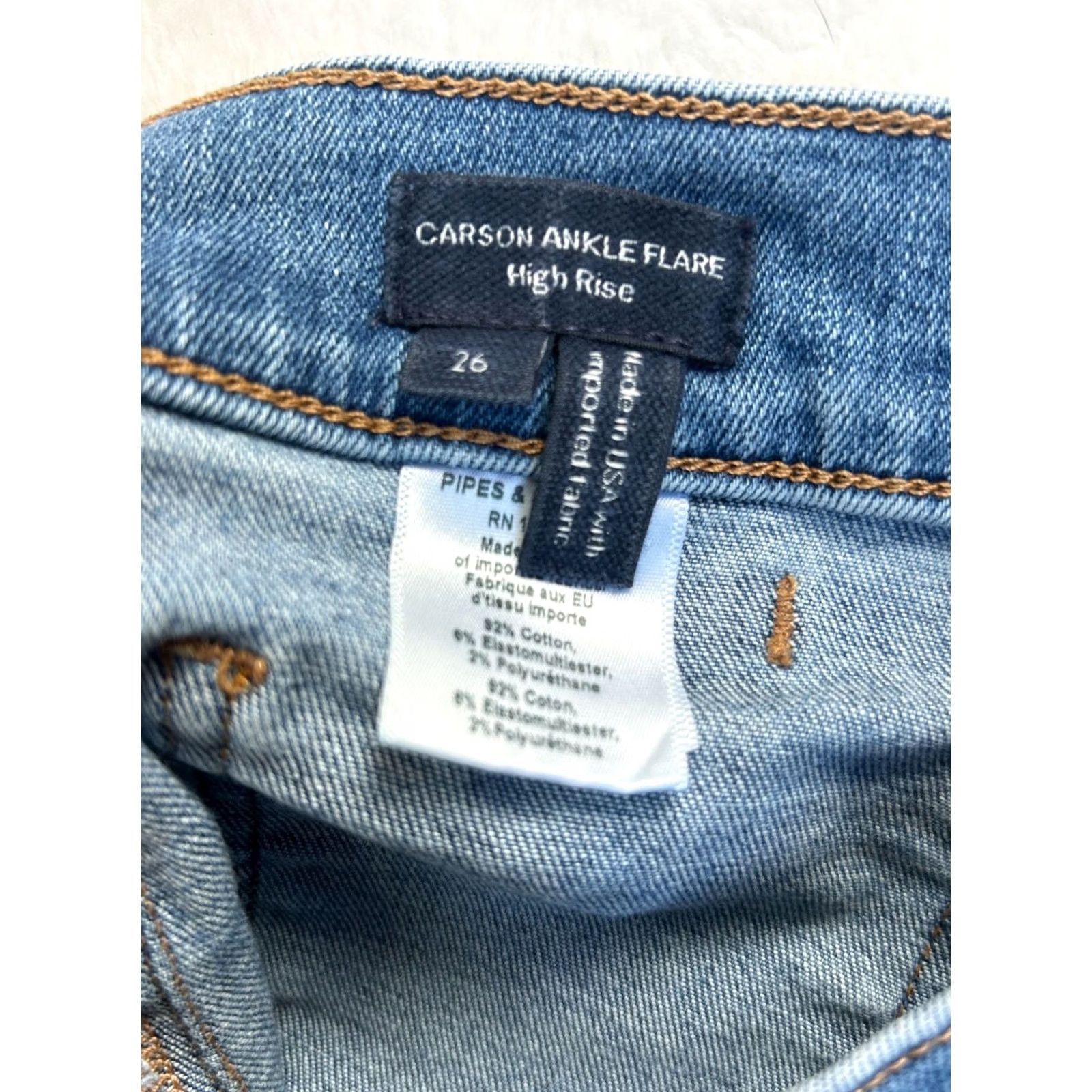 Veronica Beard Veronica Beard Carson Ankle Flare High Rise Jeans 26 Blue Denim Stretch Jeans Women Adult Regular Size 26 Blue Denim Stretch Size 26" / US 2 / IT 38 - 5 Thumbnail