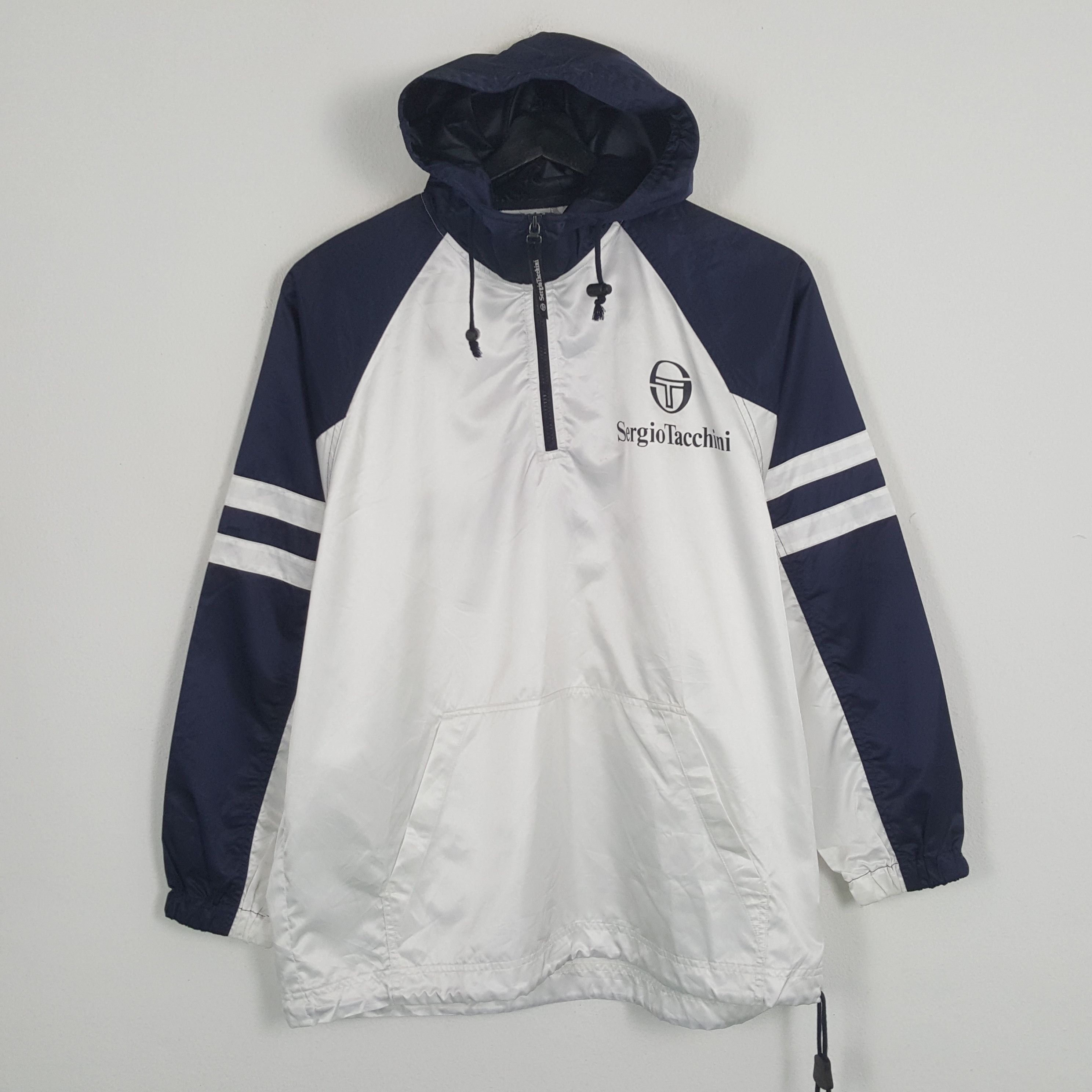 Sergio Tacchini × Vintage SERGIO TACCHINI Logo Design Windbreaker Jacket Size US XL / EU 56 / 4 - 3 Thumbnail