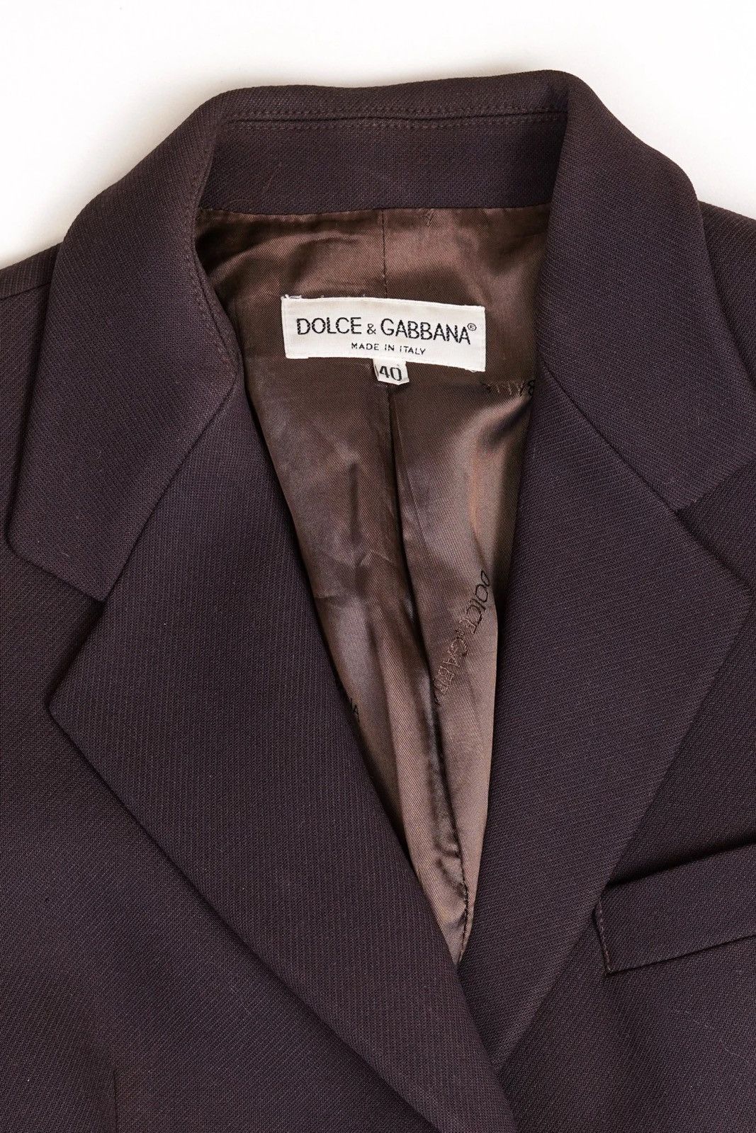 Dolce & Gabbana Dolce & Gabbana 1990s Single-Breasted Brown Coat Size S / US 4 / IT 40 - 7 Thumbnail