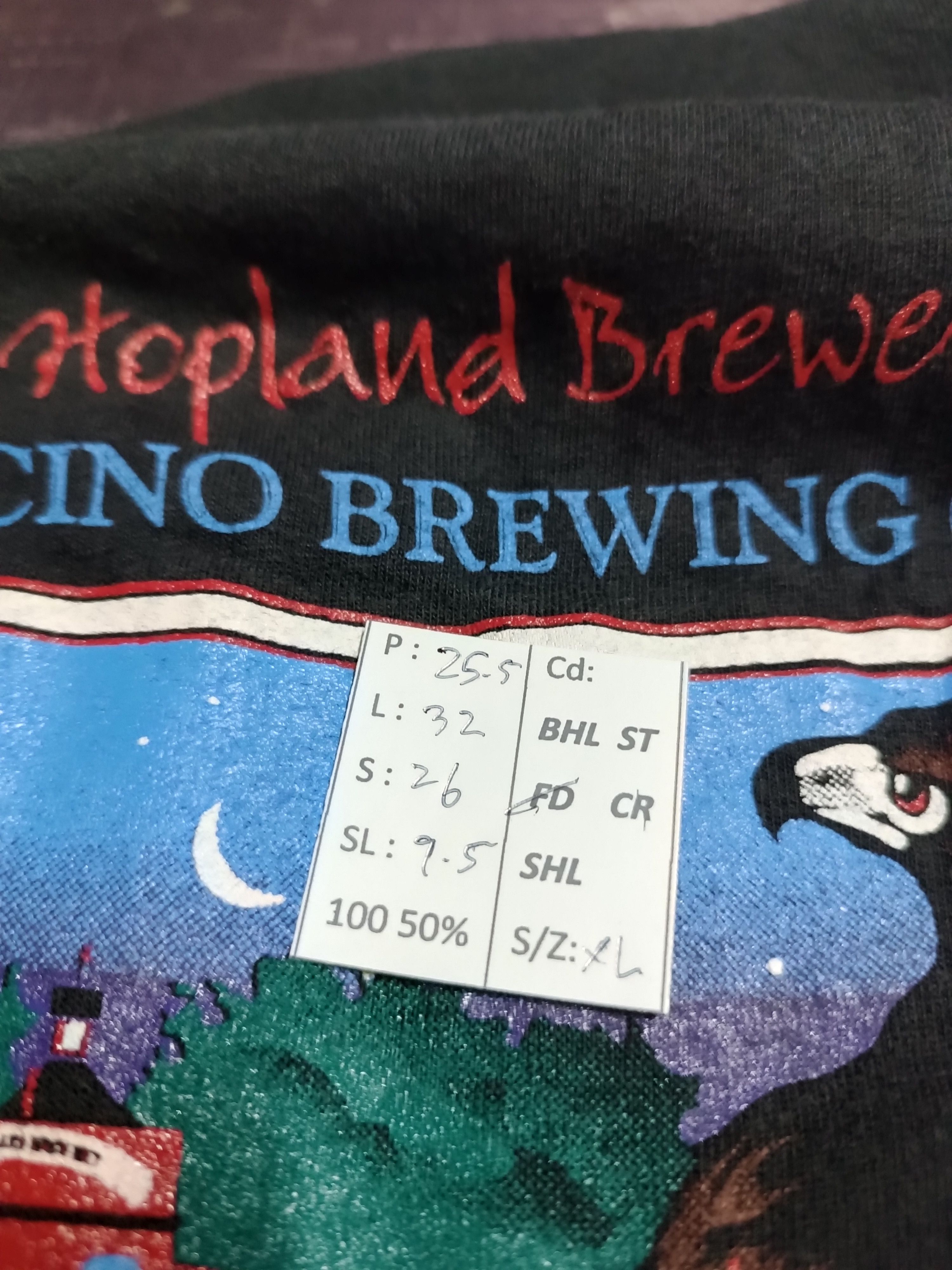 Vintage VINTAGE 90'S FADED HOPLAND BREWERY MENDOCINO BREWING TEE Size US XXL / EU 58 / 5 - 17 Thumbnail