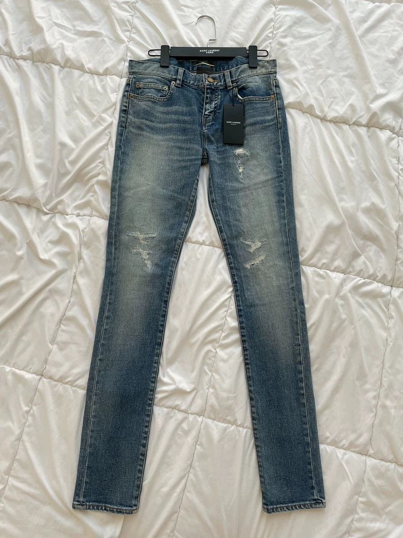 Saint Laurent Paris 16ss Ripped Jeans
