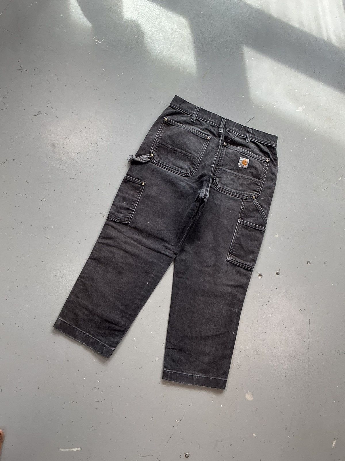 Carhartt × Vintage Vintage Carhartt b01BLK distressed painted double knee denim Size US 32 / EU 48 - 13 Thumbnail