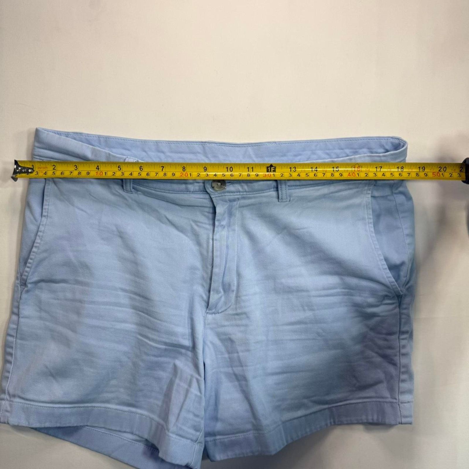 Roundtree & Yorke Mens Blue Roundtree & Yorke Chino Golf Shorts Sz 34 Size US 34 / EU 50 - 4 Thumbnail