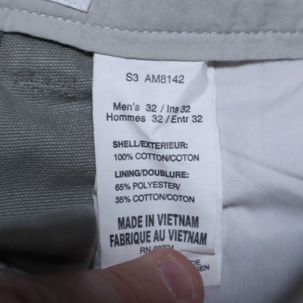 Vintage Columbia Men Gray Cotton Khaki Chino Pants 32 Inseam 32 Regular Fit Size US 32 / EU 48 - 6 Thumbnail