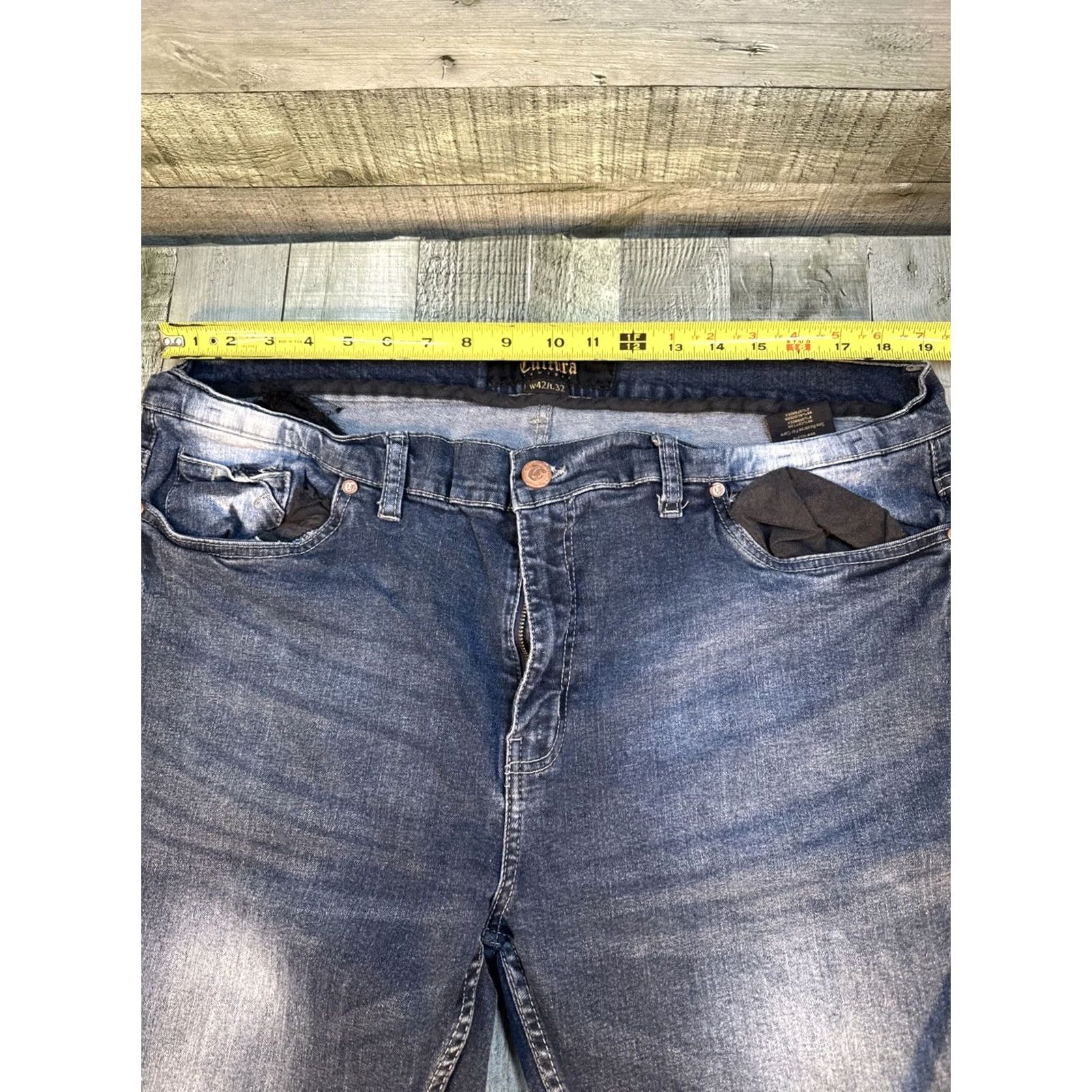 Vintage VINTAGE? Men’s Jeans Cultura New York 42x32 Blue Straight Jeans Mens 42 32 Inseam Blue Size US 42 / EU 58 - 2 Thumbnail