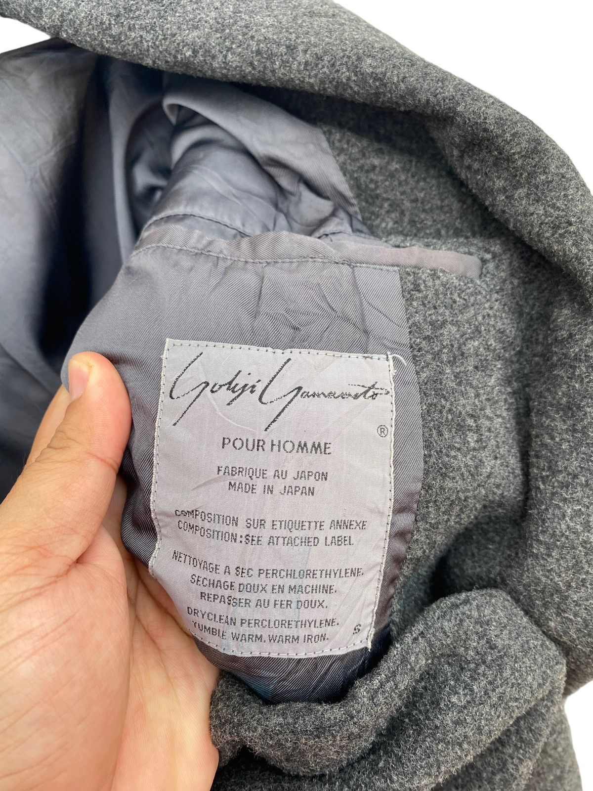 Yohji Yamamoto Vintage 80s Yohji Yamamoto Signature Overcoat Size US S / EU 44-46 / 1 - 5 Thumbnail