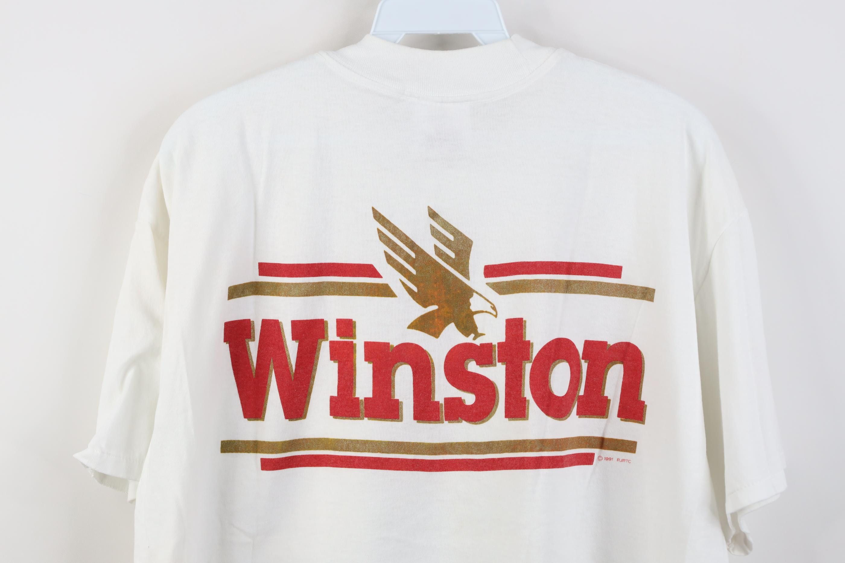 Vintage Vintage 90s Winston Cigarettes Racing Pocket T-Shirt USA Size US XL / EU 56 / 4 - 13 Thumbnail