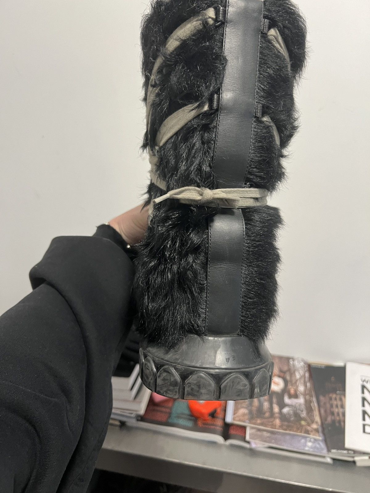 Rick Owens Rick owens megalace fur lunar boots Size US 10 / EU 43 - 12 Thumbnail