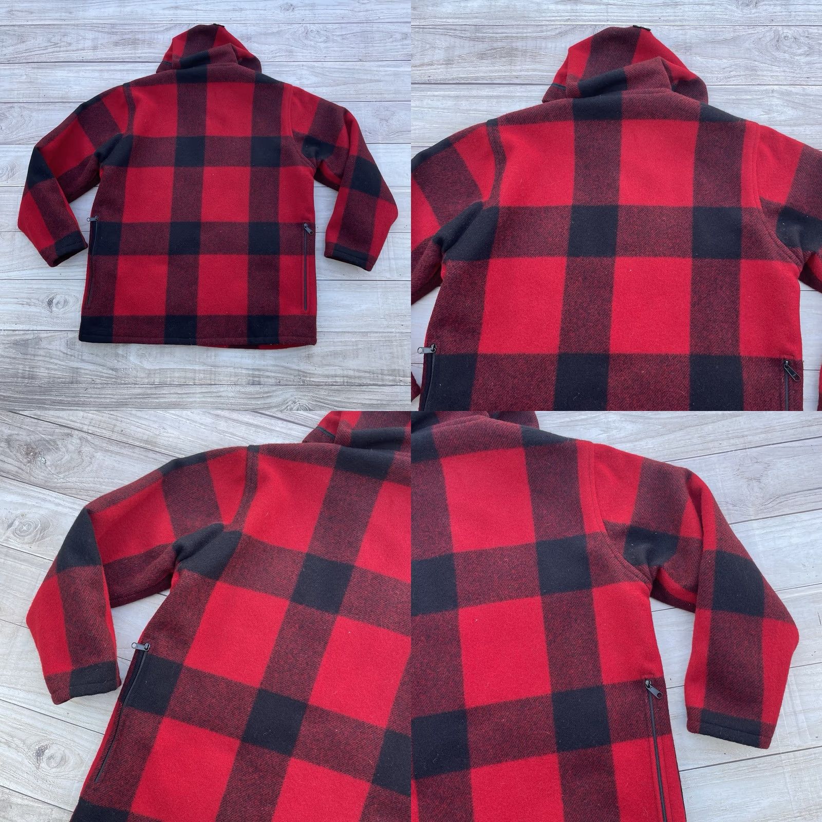 Johnson Woolen Mills VINTAGE Johnson Woolen Mills Buffalo Plaid Hooded Wool Hunting Jacket 44 Men Coat Jacket Wool 60s 70s Hunting Hooded Pockets Red Regular, USA Size US S / EU 44-46 / 1 - 8 Thumbnail
