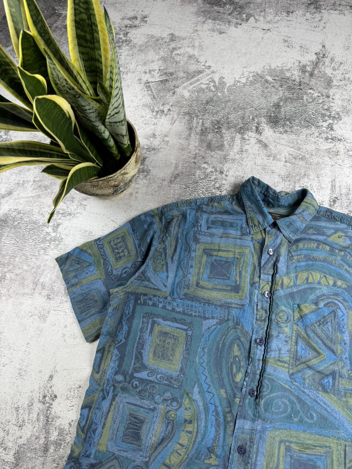 Vintage Mark Spencer St. Michael Men’s Large Abstract Hawaii Silk Button Shirt T Shirt Size US L / EU 52-54 / 3 - 5 Thumbnail