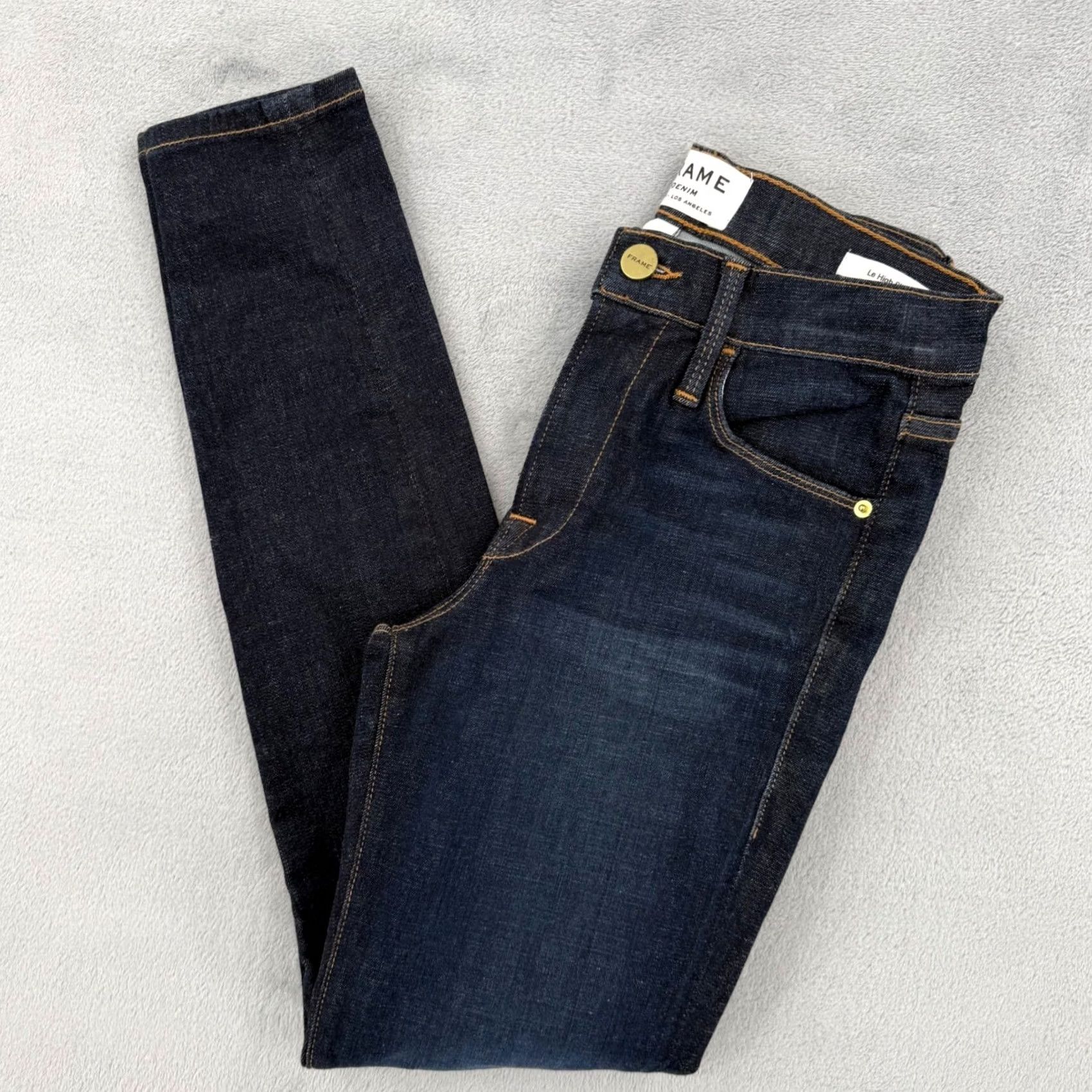Frame Frame Denim Le High Skinny Jeans Indigo Blue High Rise Women's Size 24 Size 42" / US 20 - 2 Thumbnail