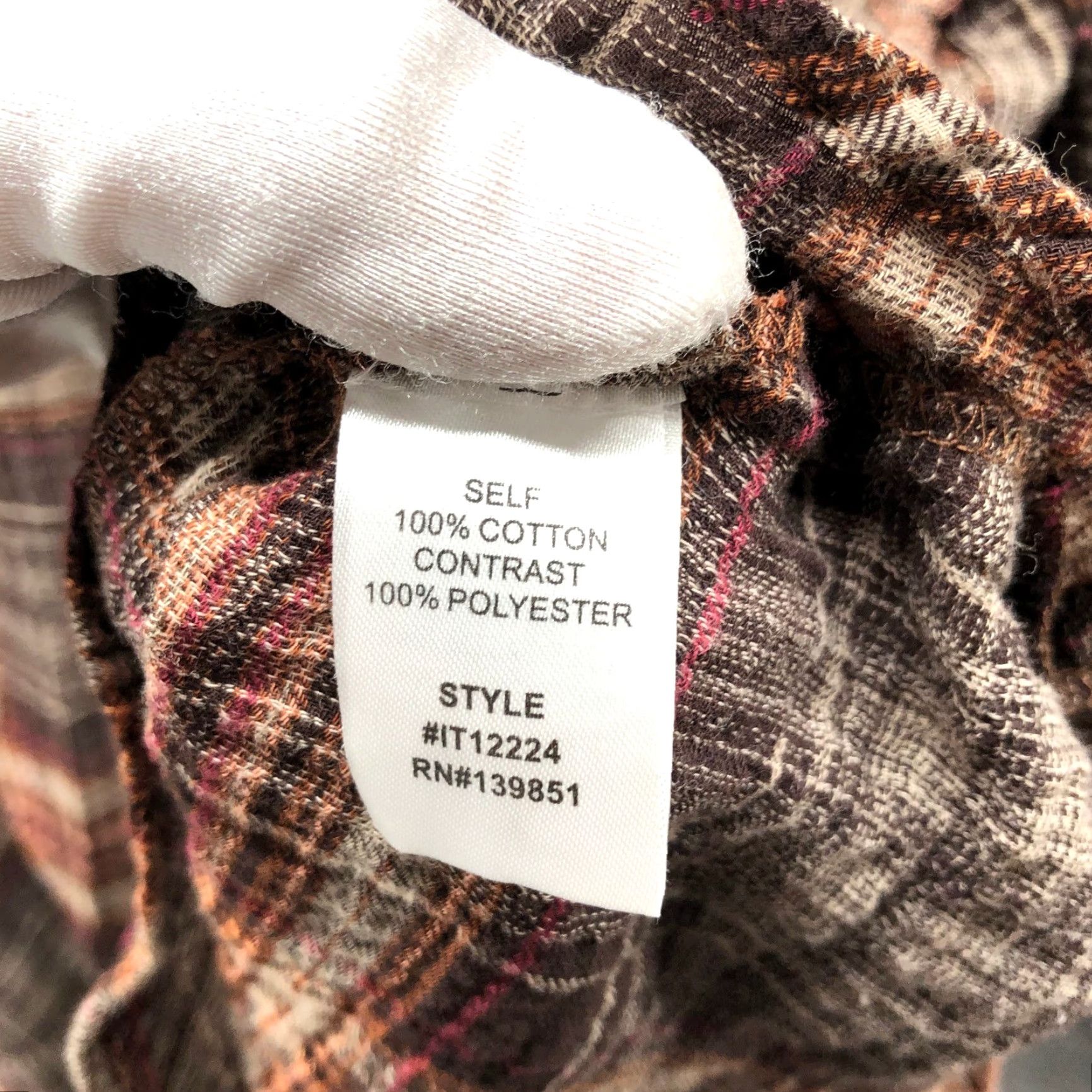 Vintage **Oddi Plaid Button Down Shirt Women's Long Sleeve Brown L** User: **Oddi Plaid Button Down Shirt Women's Long Sleeve Brown Size L** Size L / US 10 / IT 46 - 4 Thumbnail