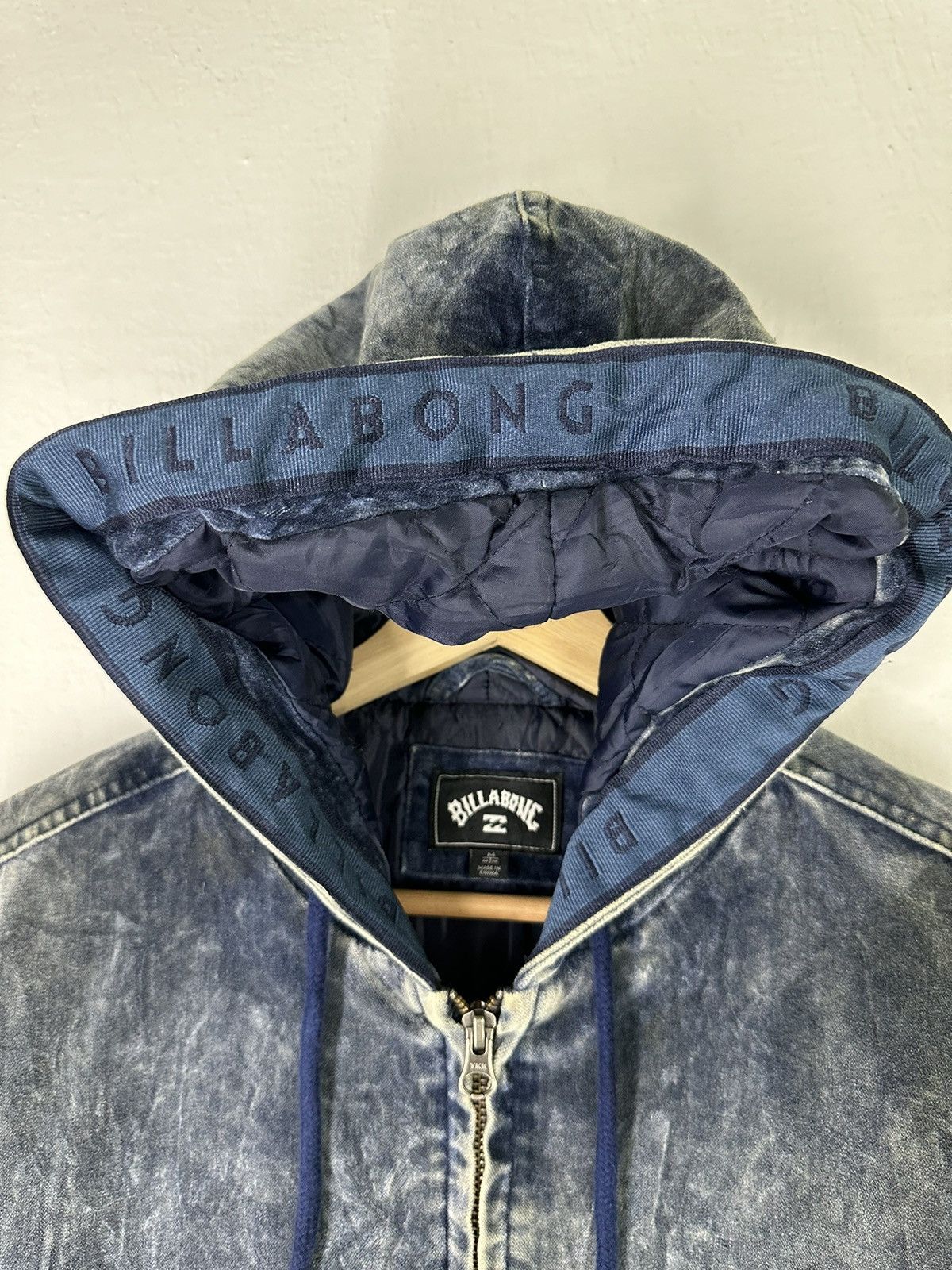 Billabong × If Six Was Nine × Indigo Billabong Indigo Velor Wave Washed Hoodie Jacket Size US M / EU 48-50 / 2 - 5 Thumbnail
