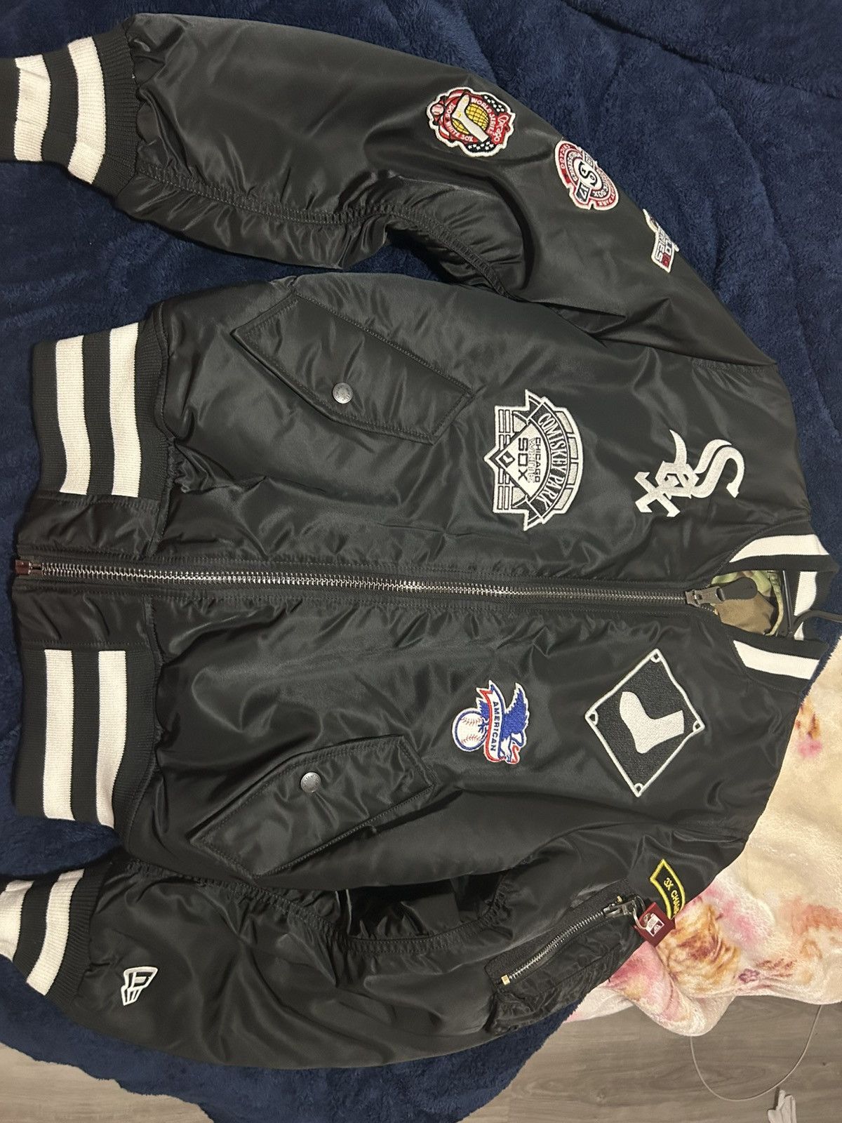Alpha Industries × New Era Alpha Industries Chicago White Sox Bomber Jacket Size US S / EU 44-46 / 1 - 1 Thumbnail