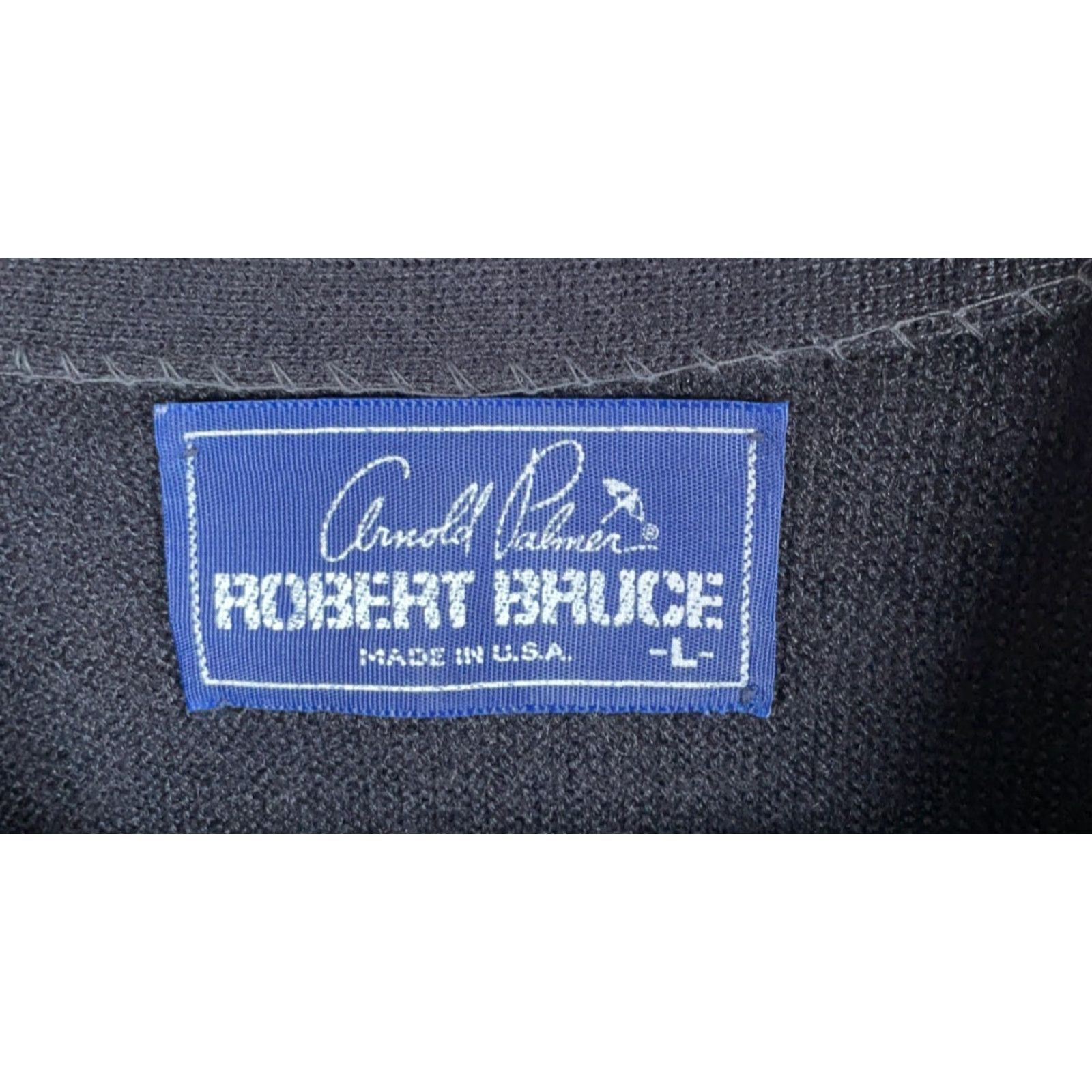 Vintage VINTAGE Arnold Palmer Sweater Cardigan Dark Blue 80s Grandpa Mens Large L Knits Size US L / EU 52-54 / 3 - 3 Thumbnail