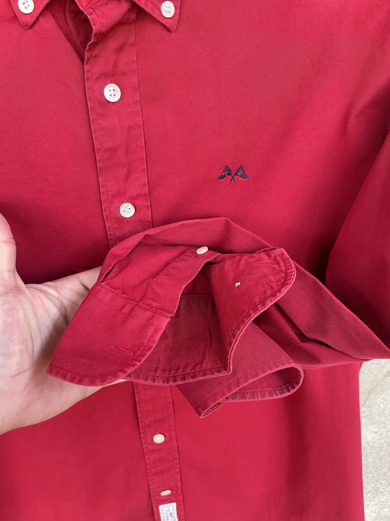 Burberry 🔥 red Burberry TB shirt red coton size xl flag logo thomas Size US XL / EU 56 / 4 - 4 Thumbnail