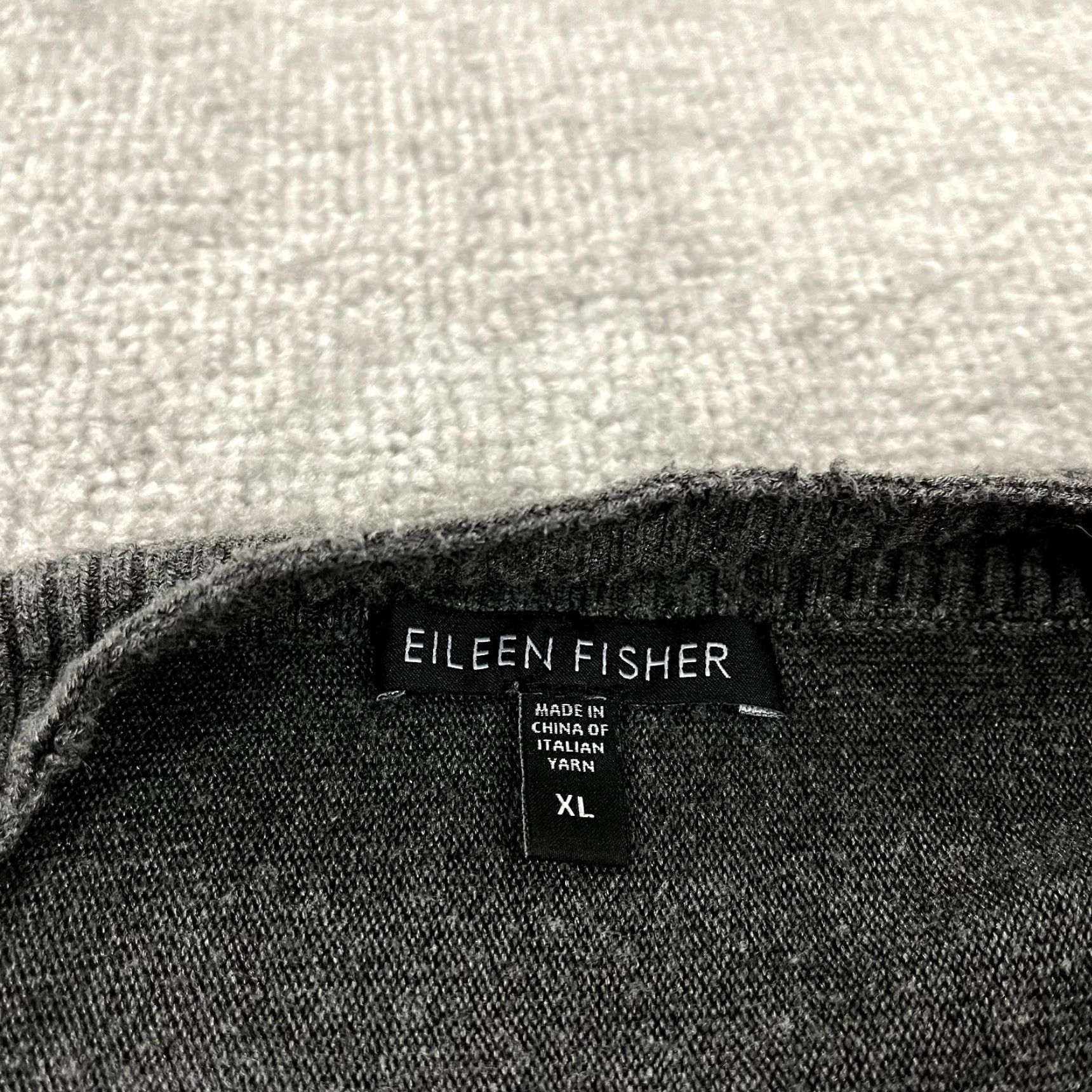 Eileen Fisher VINTAGE EILEEN FISHER Sweater Womens XL Gray Open Front Pullover Knit Long Sleeve Casual Office Size XL / US 12-14 / IT 48-50 - 2 Thumbnail