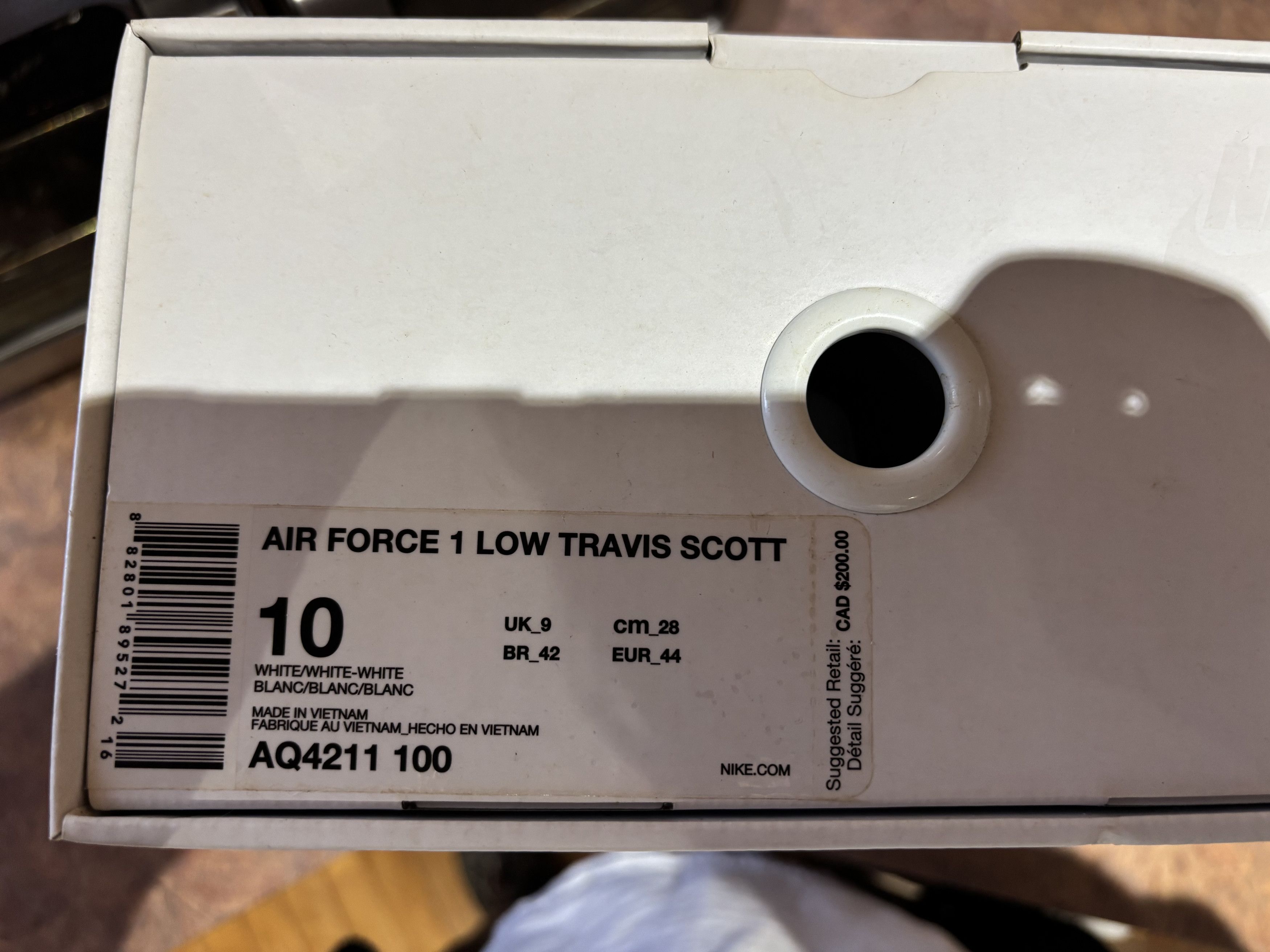 Nike × Travis Scott Nike Air Force 1 Low Travis Scott AF100 Size US 10 / EU 43 - 10 Thumbnail