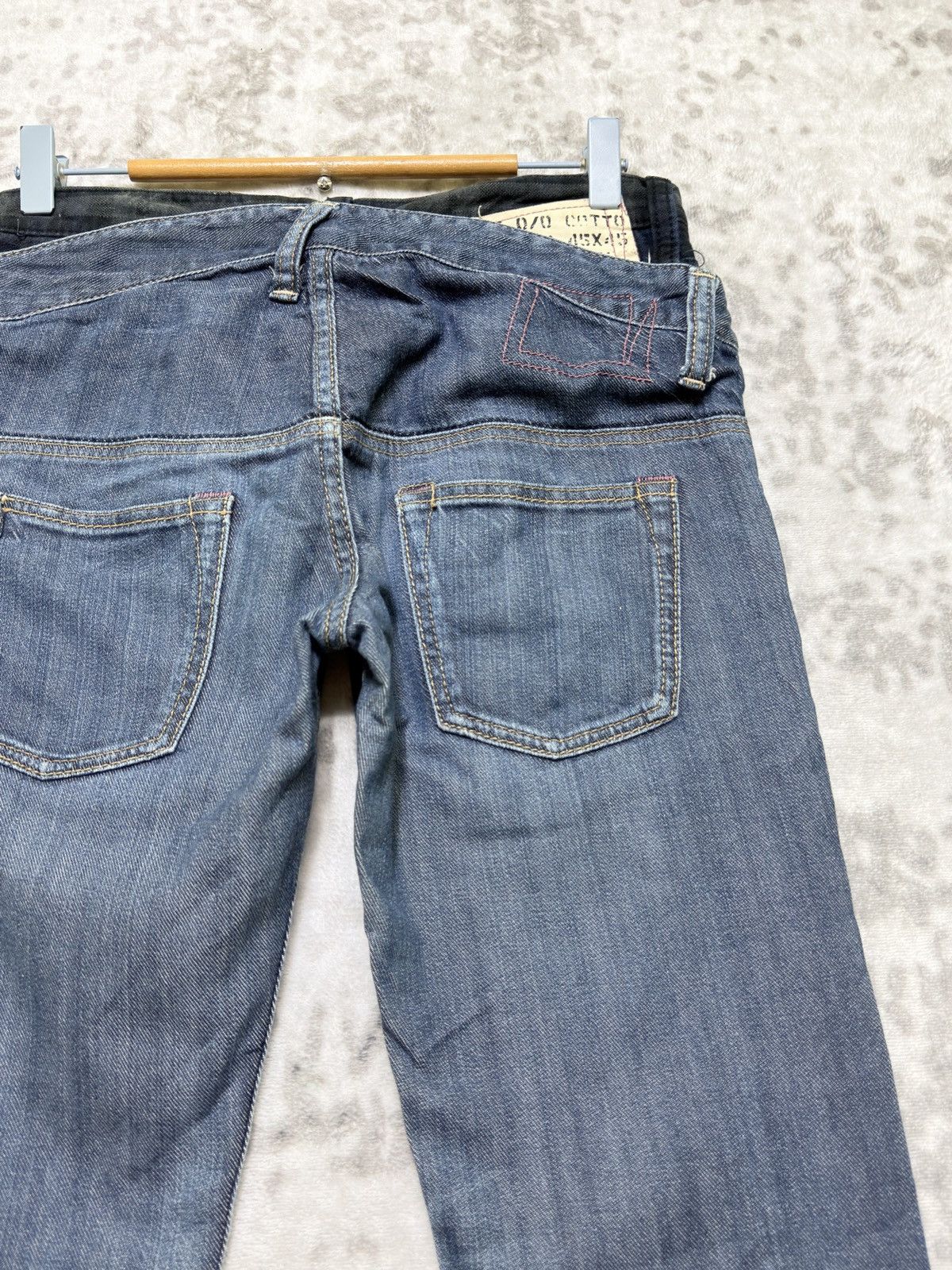 Japanese Brand Antgauge Double Waistband Plaid Low Rise Skinny Denim Jeans Size US 28 / EU 44 - 11 Thumbnail