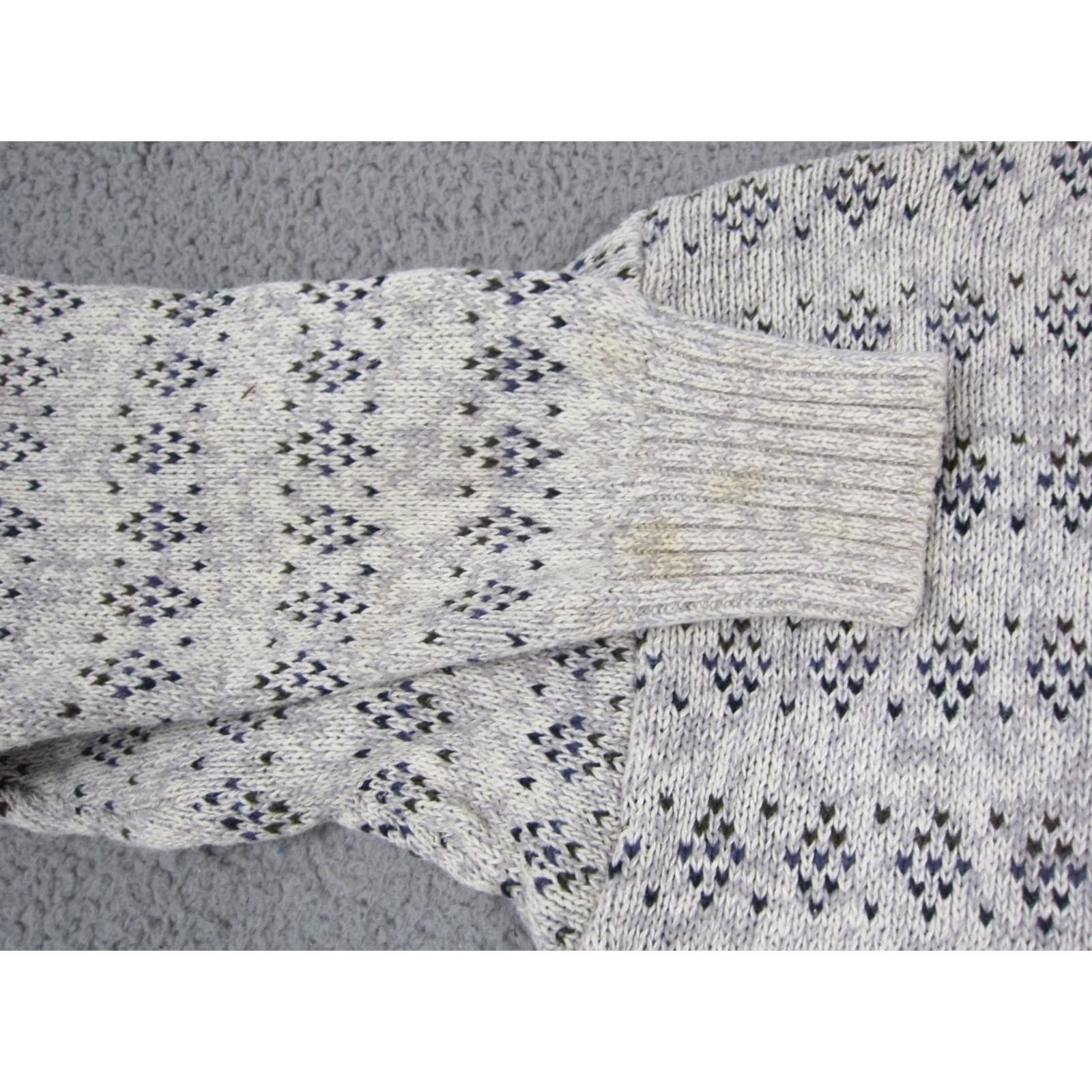 Vintage VINTAGE American Outpost Sweater Mens M Gray Diamond Crewneck Knit 90s Size US M / EU 48-50 / 2 - 5 Thumbnail