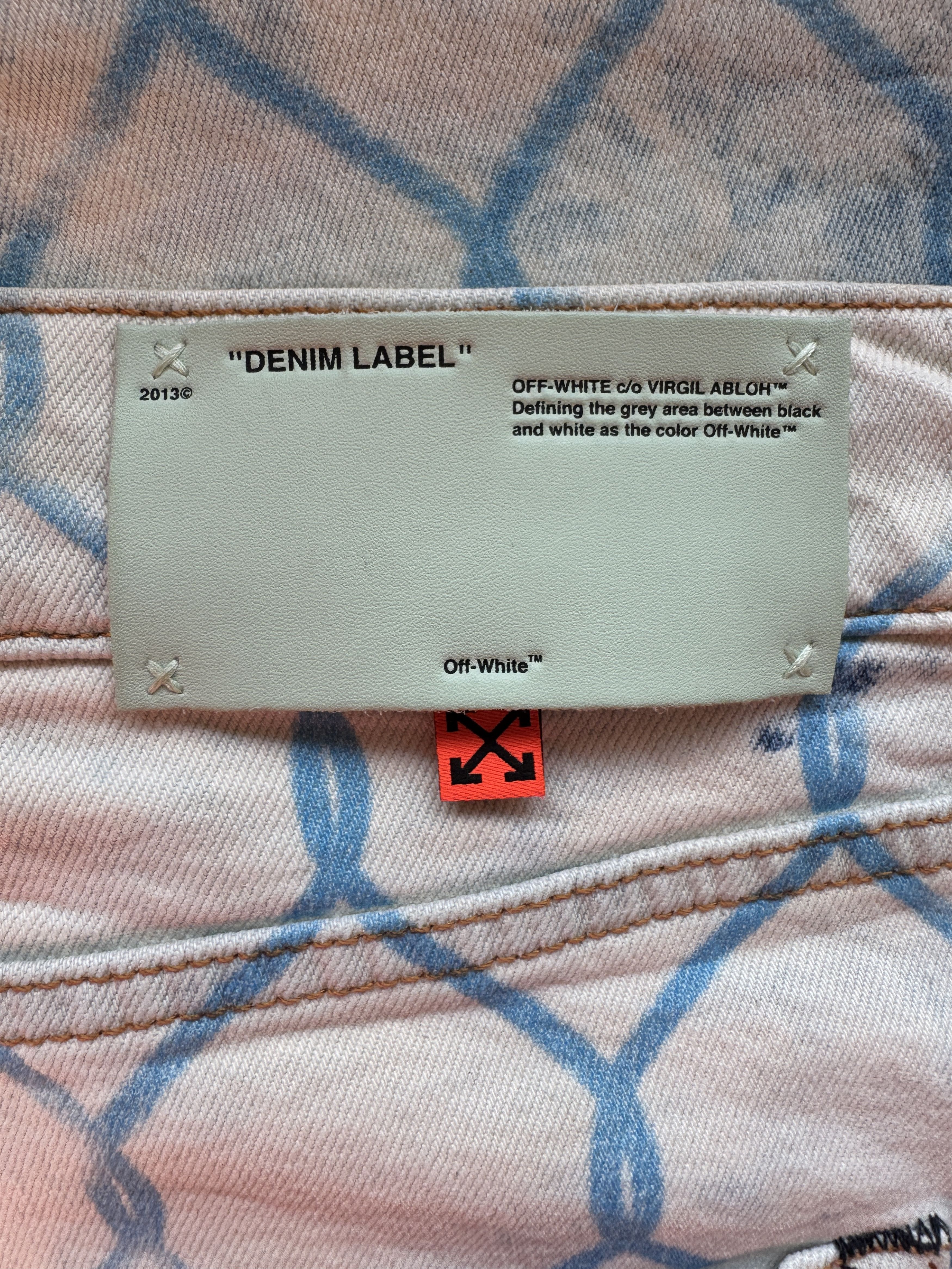 Off-White Flared fence-print jeans Size US 34 / EU 50 - 16 Thumbnail