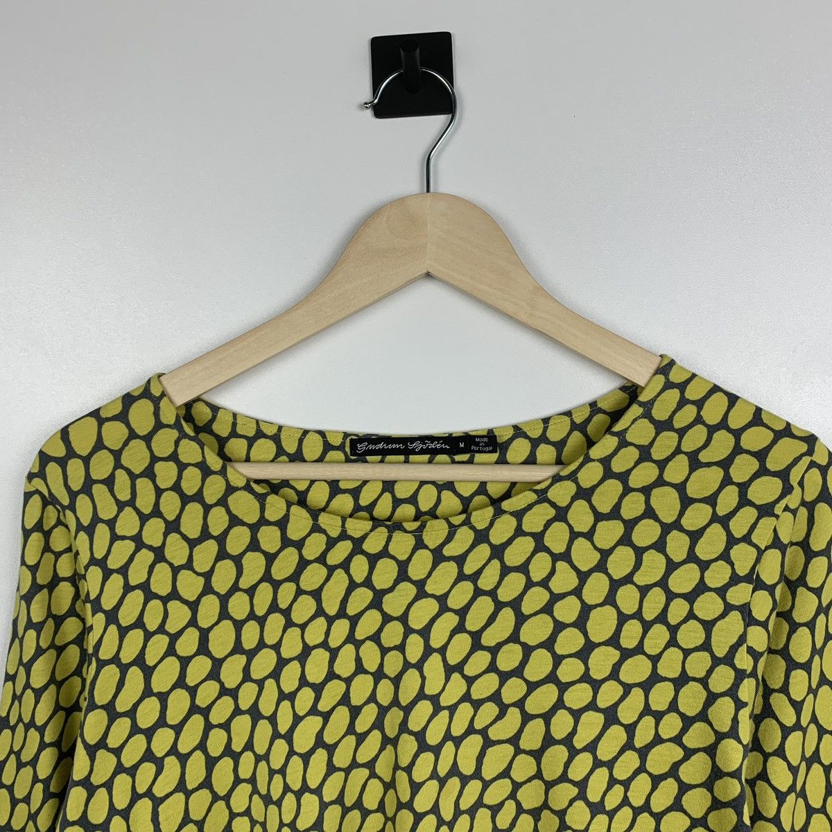 Gudrun Sjoden Gudrun Sjoden Polka Dot Long Sleeve Top Size M Yellow Y2K Size M / US 6-8 / IT 42-44 - 2 Thumbnail