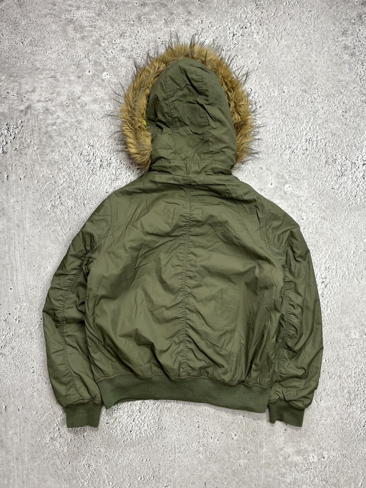 Other Women’s Olive Faux Fur Hood Bomber Jacket S Size S / US 4 / IT 40 - 10 Thumbnail