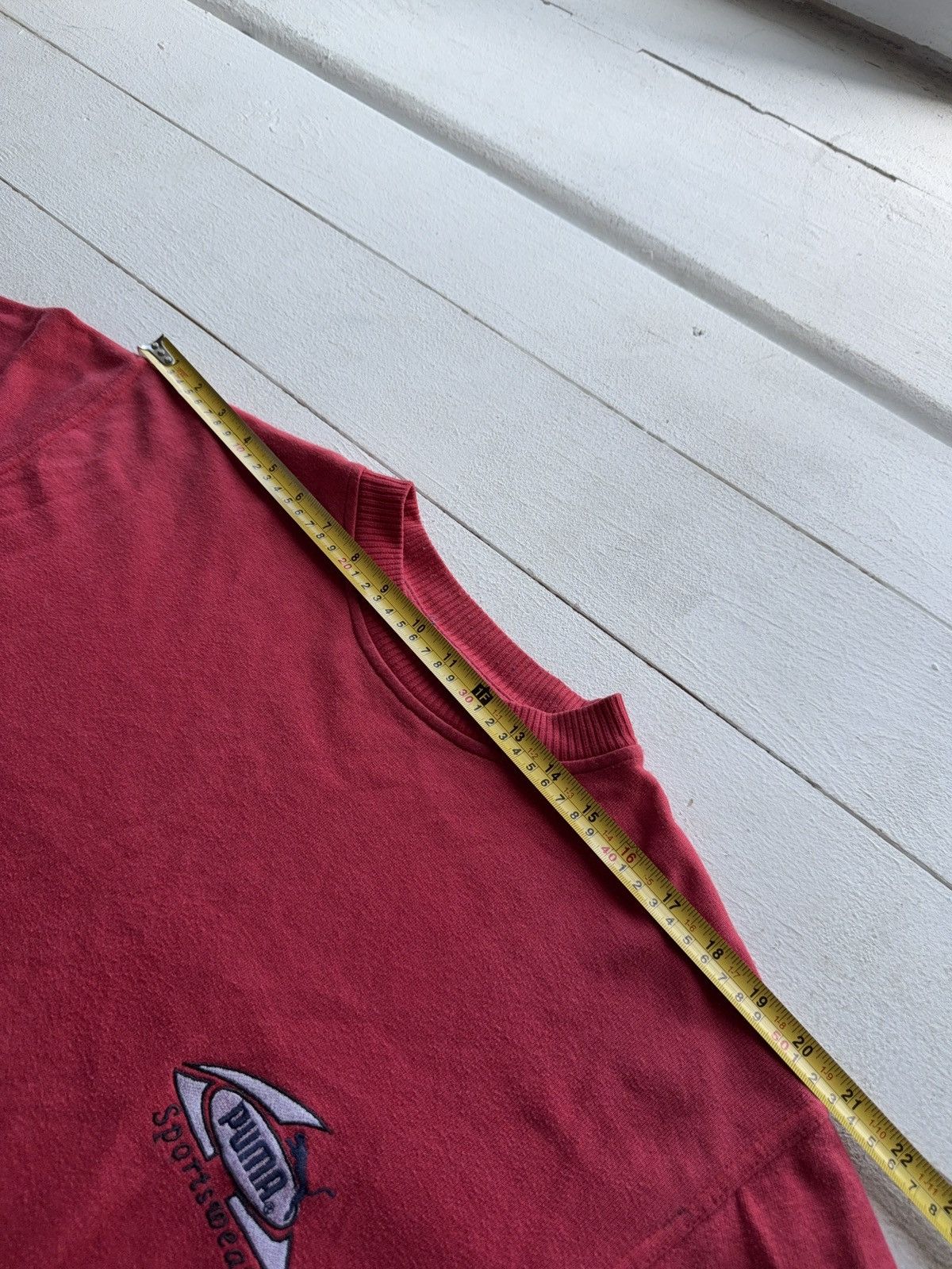 Puma Vintage 90s Faded Red Puma Logo Basic Streetwear Tee Shirt Size US L / EU 52-54 / 3 - 13 Thumbnail