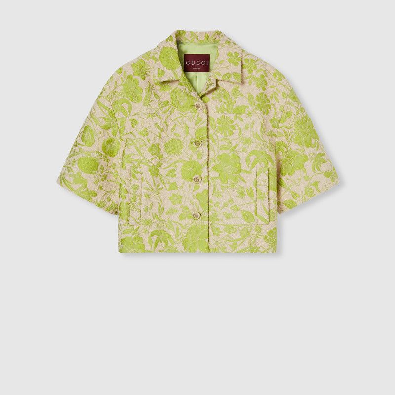 Gucci o1loc1c0226 835604 Flora Cotton Bouclé Jacquard Jacket Size M / US 6-8 / IT 42-44 - 1 Thumbnail